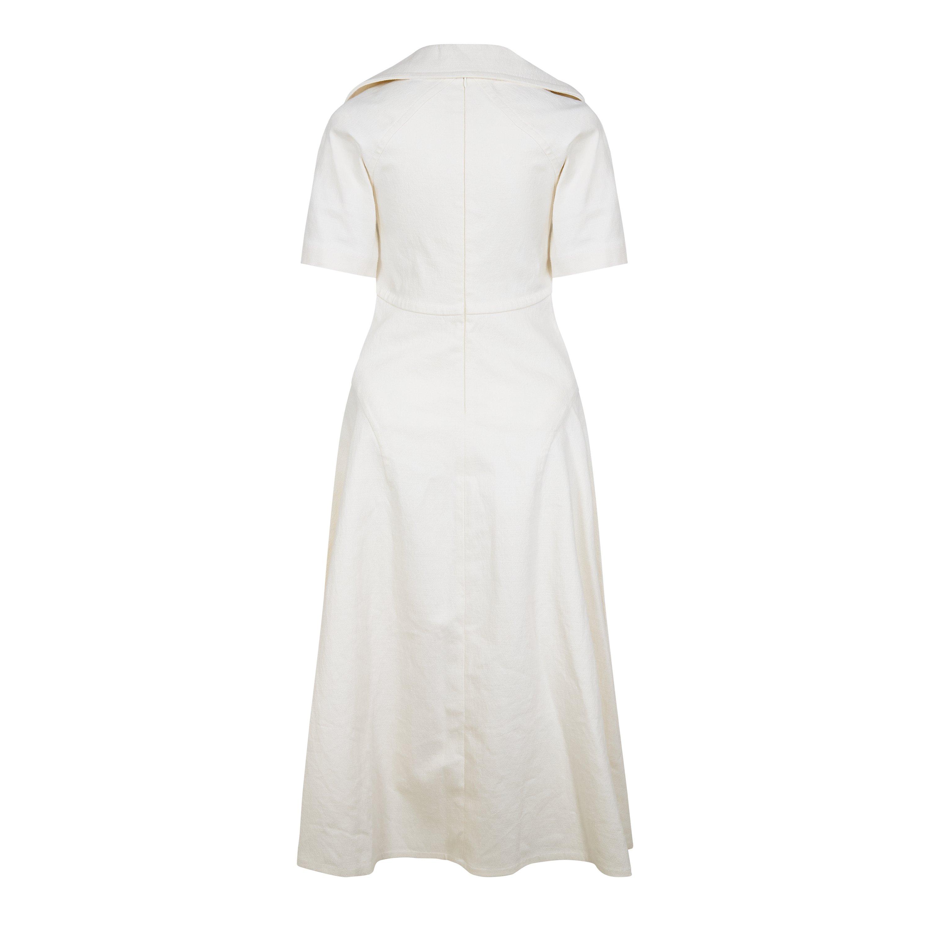 Chalk - Bottega Veneta - Women's Knitted Dress, Fabric - 2