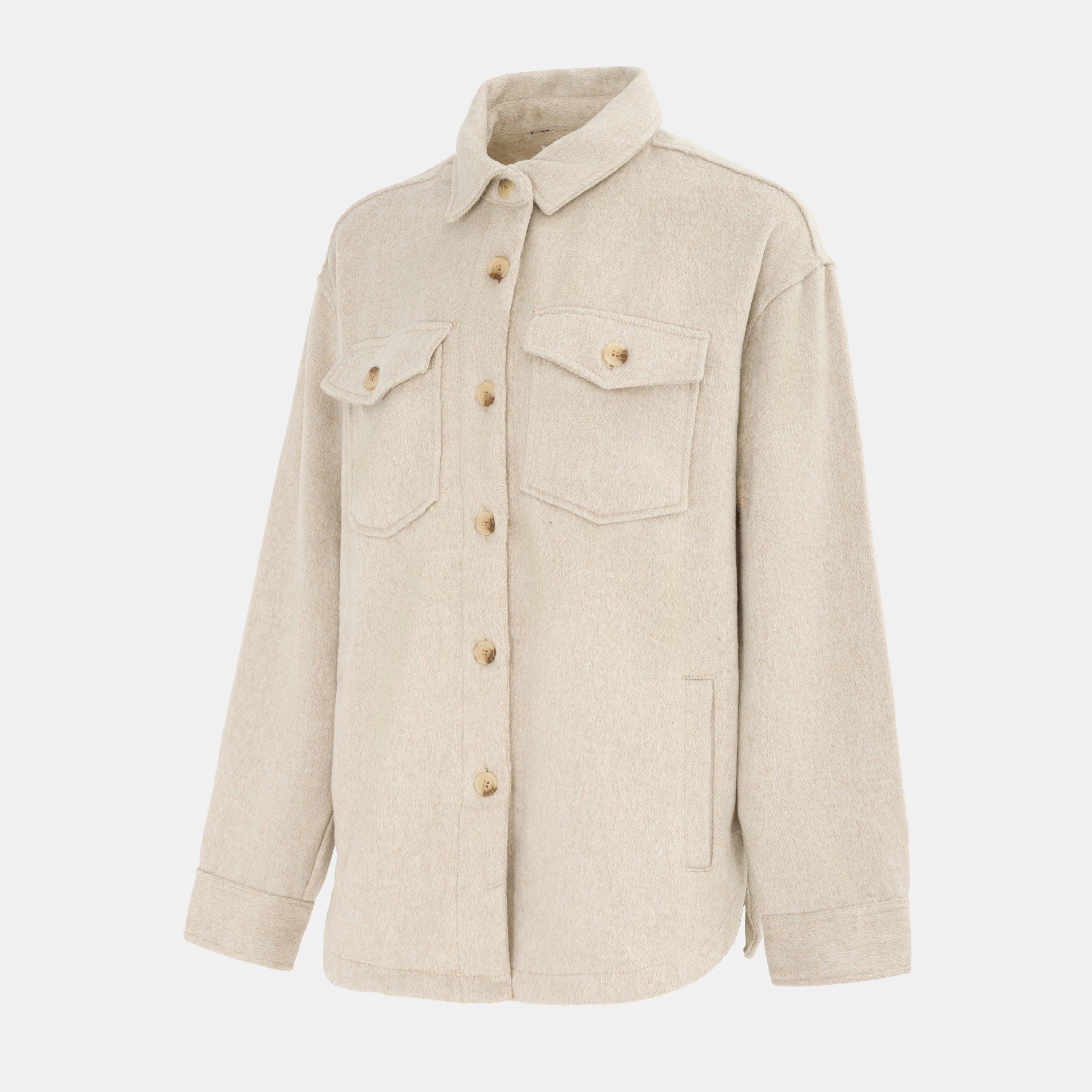 Lys beige - Miso - Wool Shirt Ladies - 3