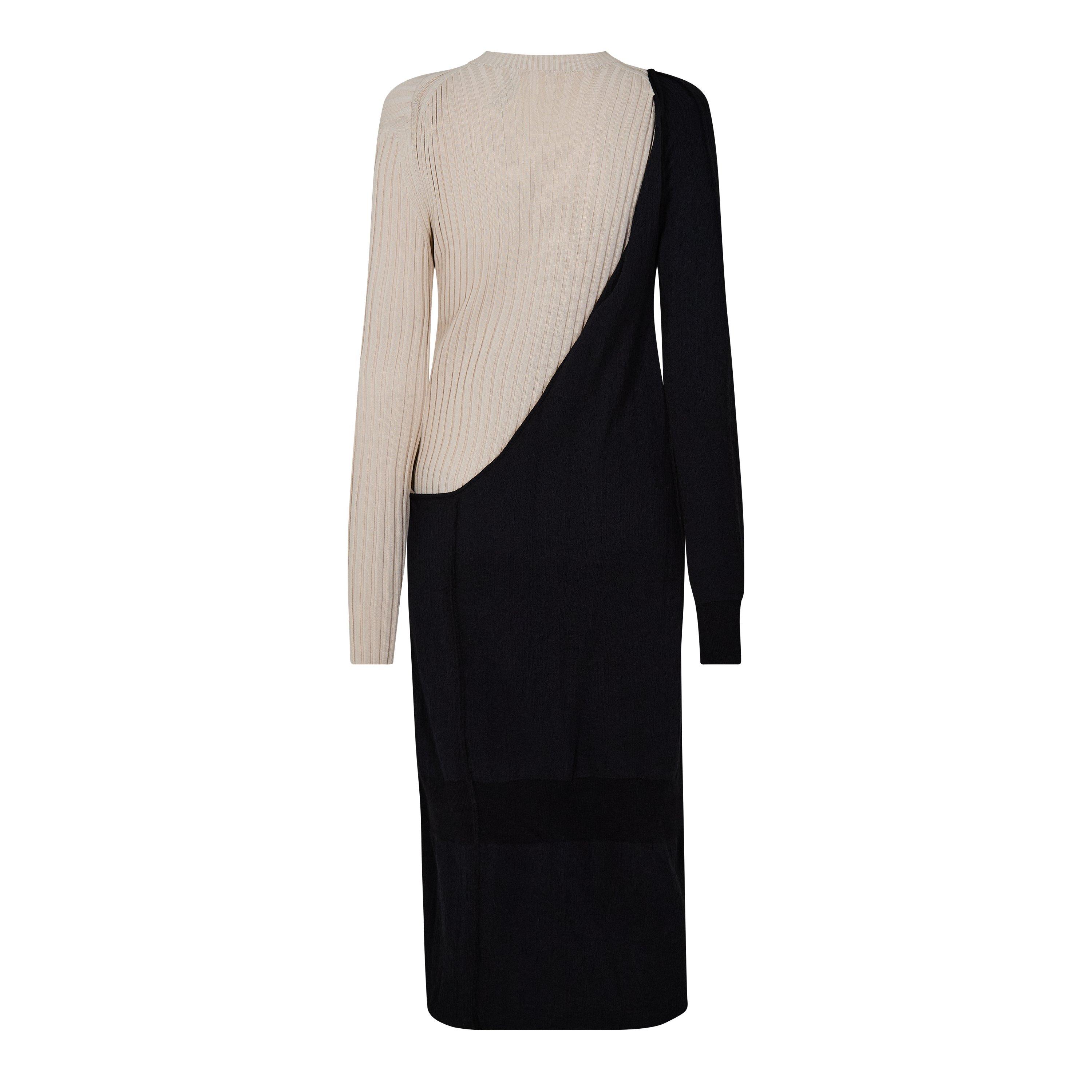 Nero-Butter - Bottega Veneta - Women's Knit Textured Knitted Jumper Dress - 2