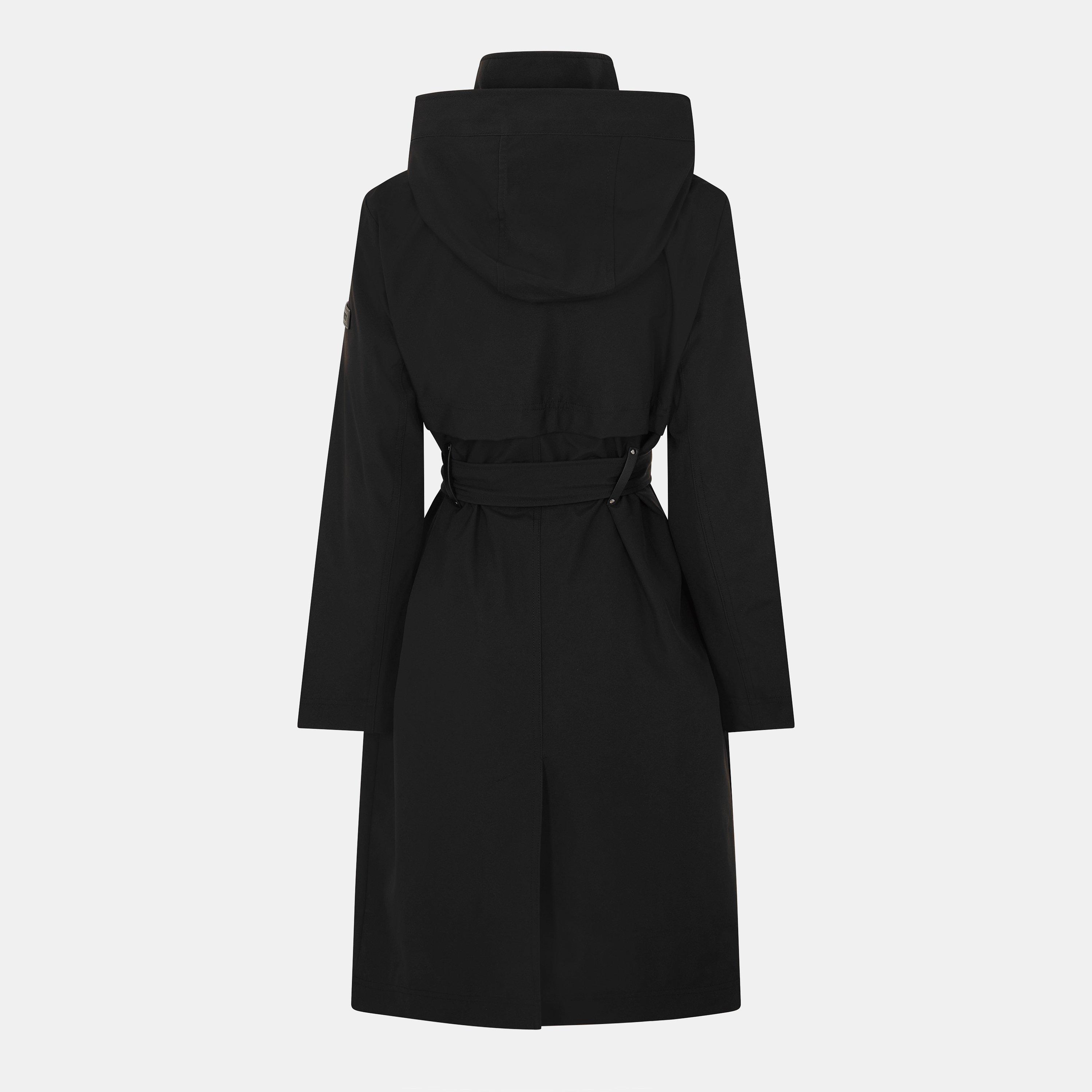 Black - DKNY - Women's Weather-Resistant Double-Breasted Tailored Fit Trench Coat - 2
