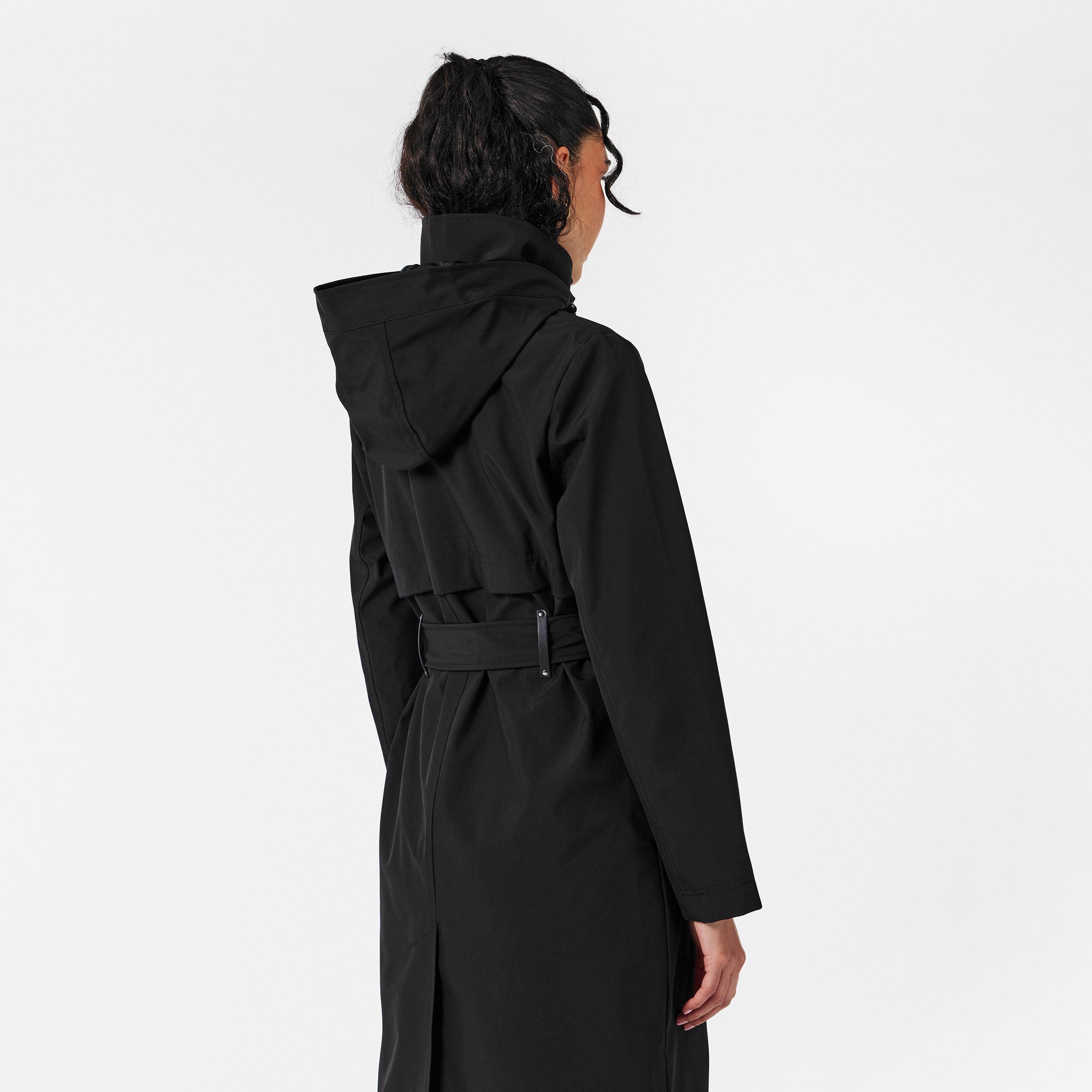 Black - DKNY - Women's Weather-Resistant Double-Breasted Tailored Fit Trench Coat - 4