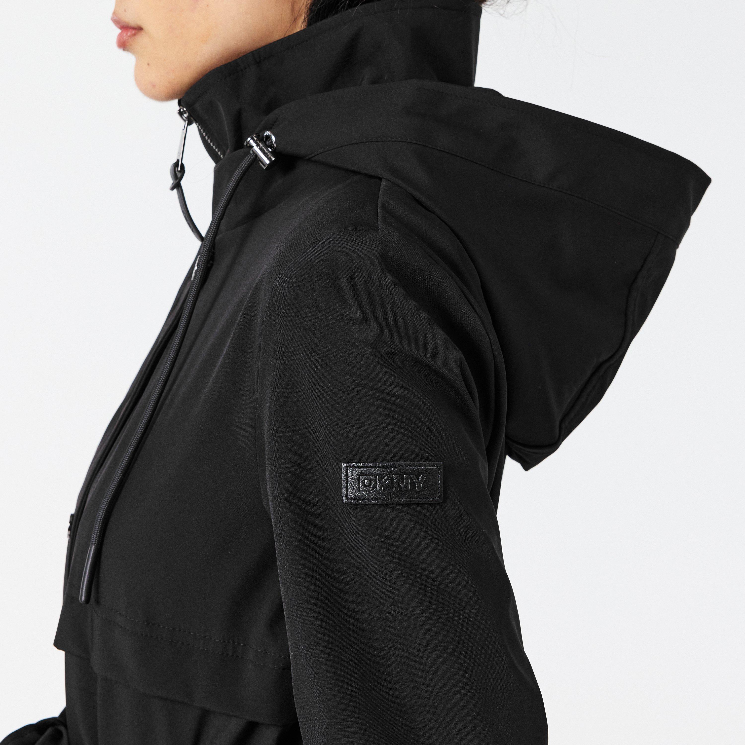 Black - DKNY - Women's Weather-Resistant Double-Breasted Tailored Fit Trench Coat - 5