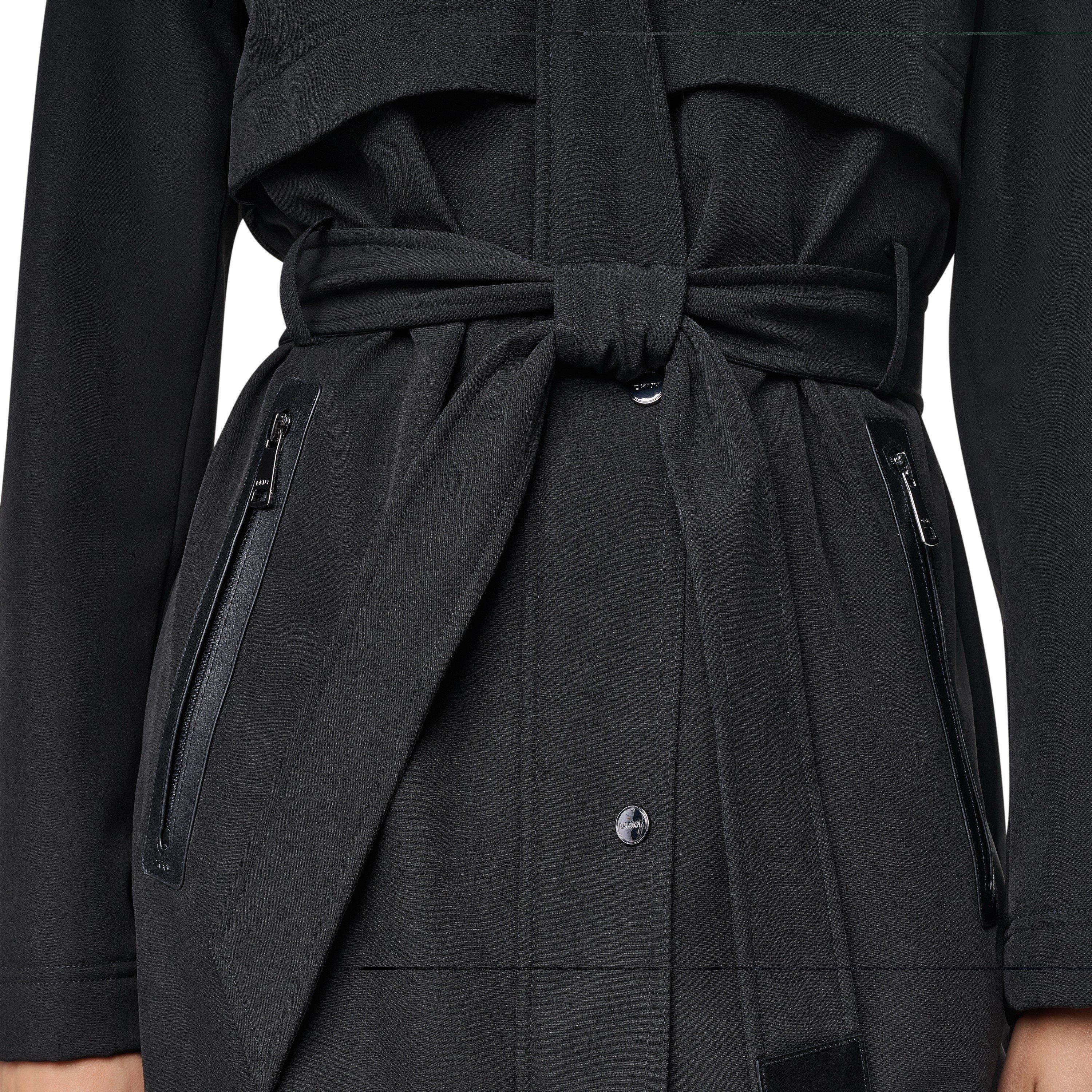 Black - DKNY - Women's Outerwear Trench Coat - 4