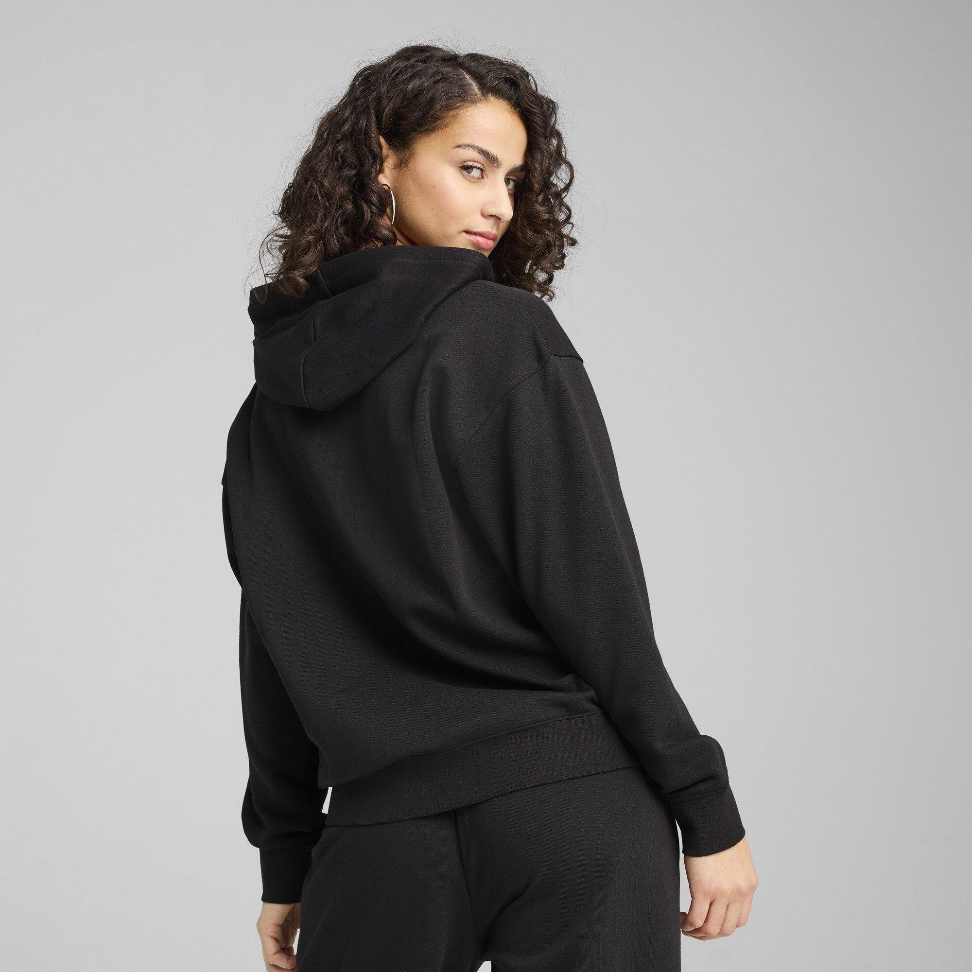 Preto Puma - Puma - Women's Script Comfort Tech Fleece Overhead Hoodie - 4