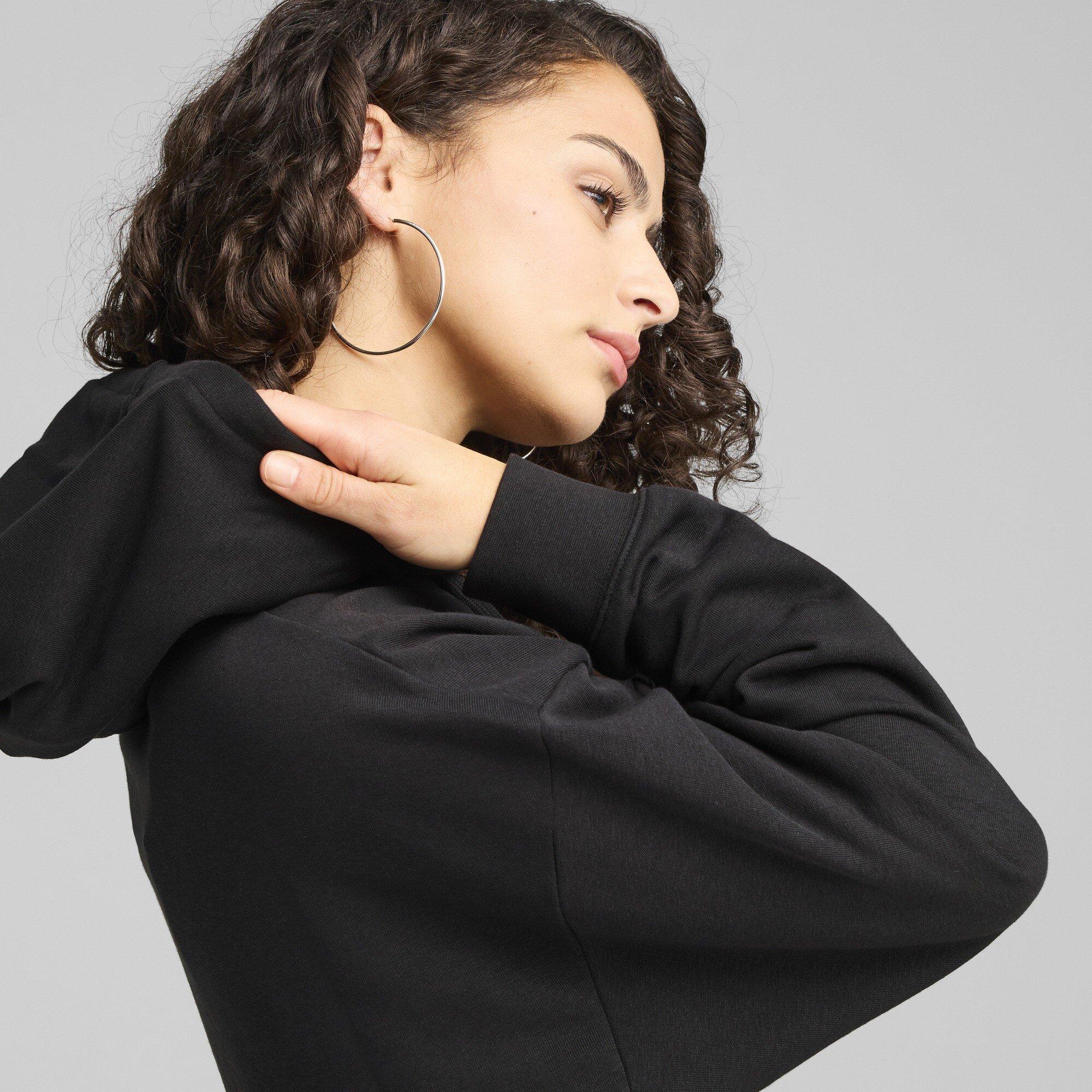 Preto Puma - Puma - Women's Script Comfort Tech Fleece Overhead Hoodie - 5