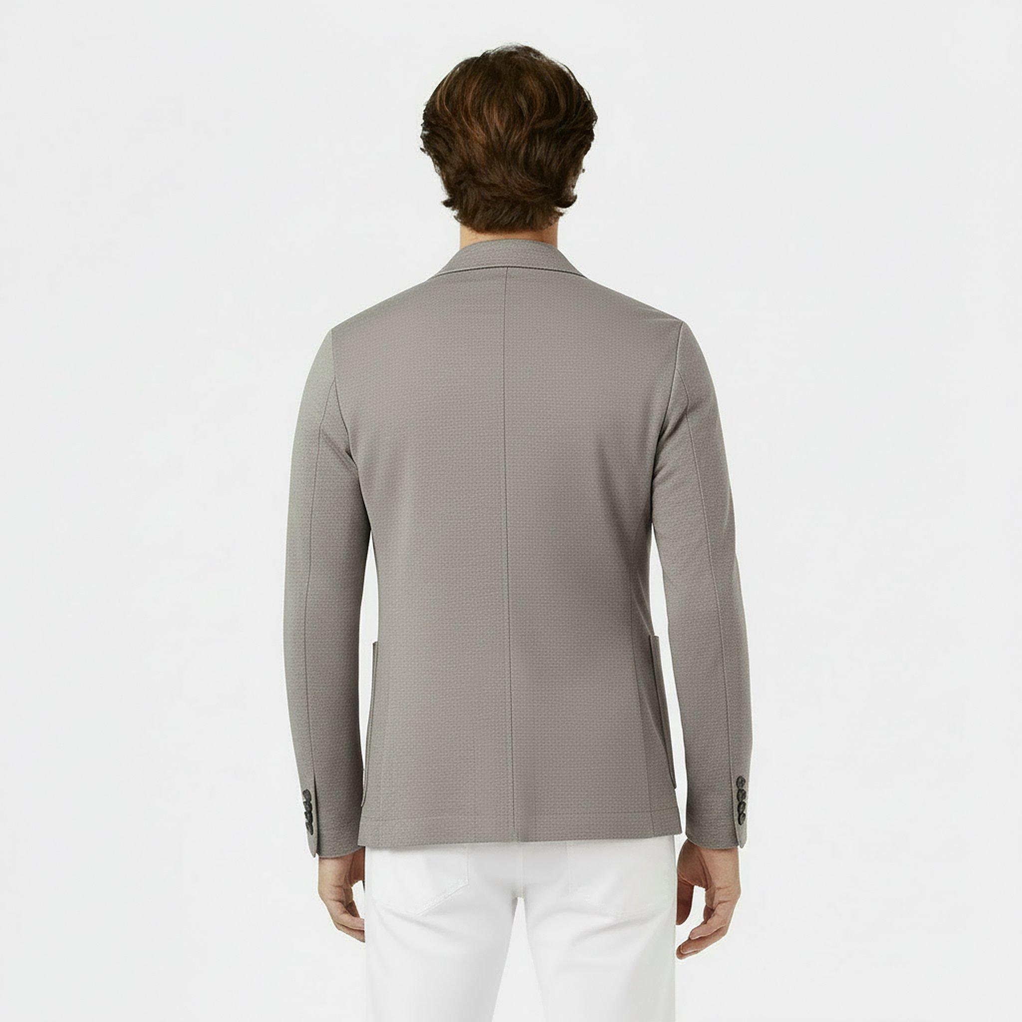Grey - Jack Wills - Men's  Jersey Long Sleeve Blazer - 4