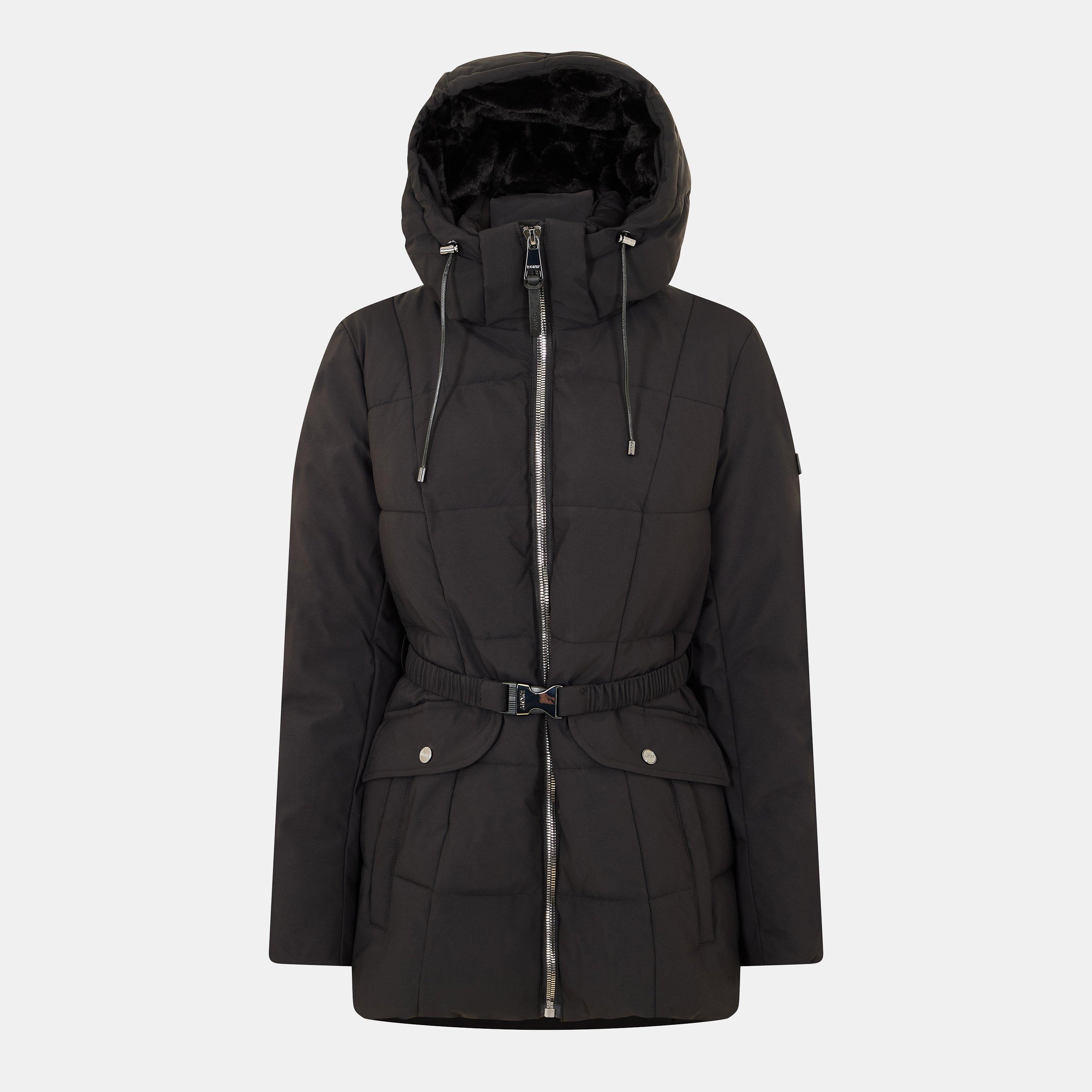 Dkny Women's Quilted Short Puffer Jacket - Black - 12 (M)