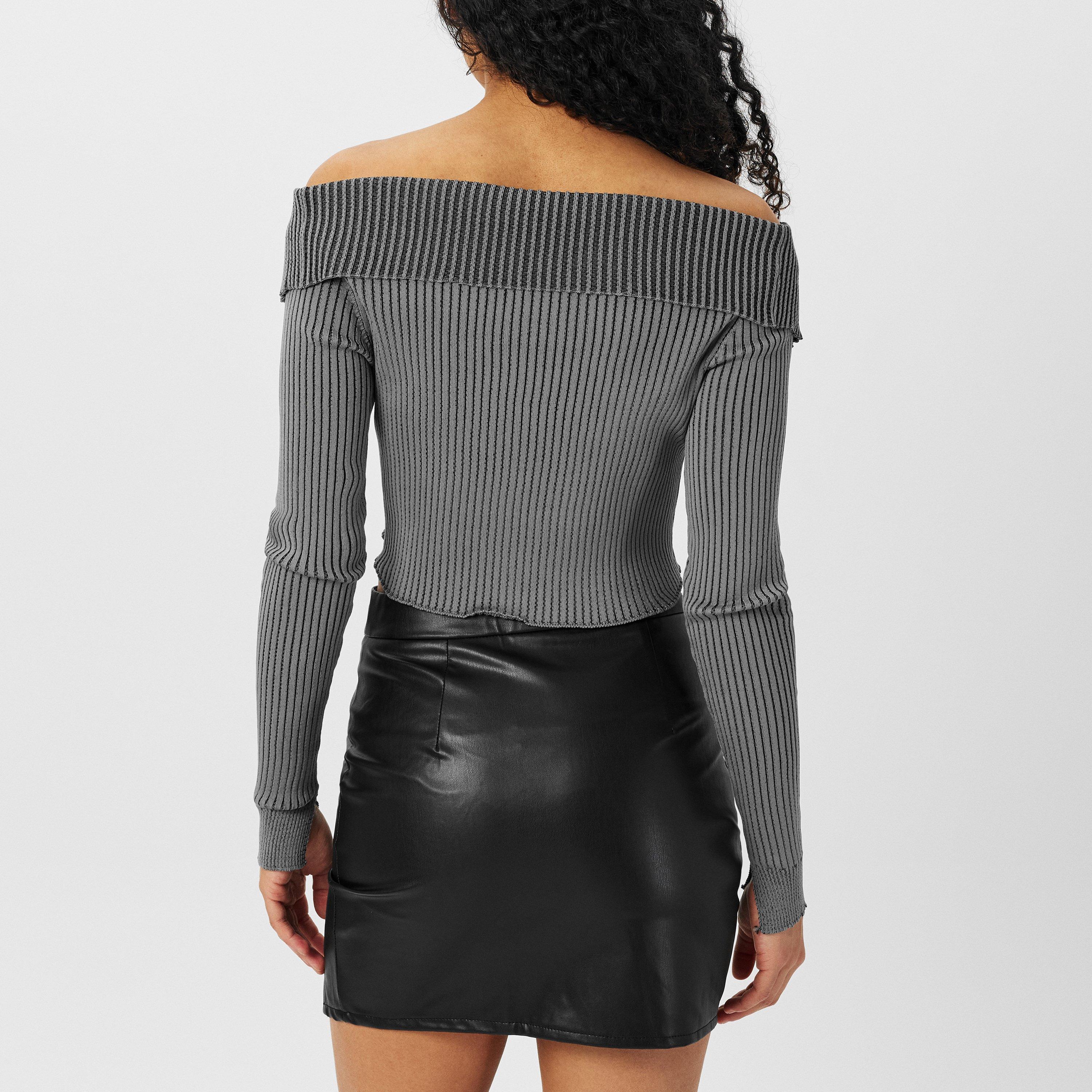 Grå - Missy Empire - Folded Zip Through Top - 4