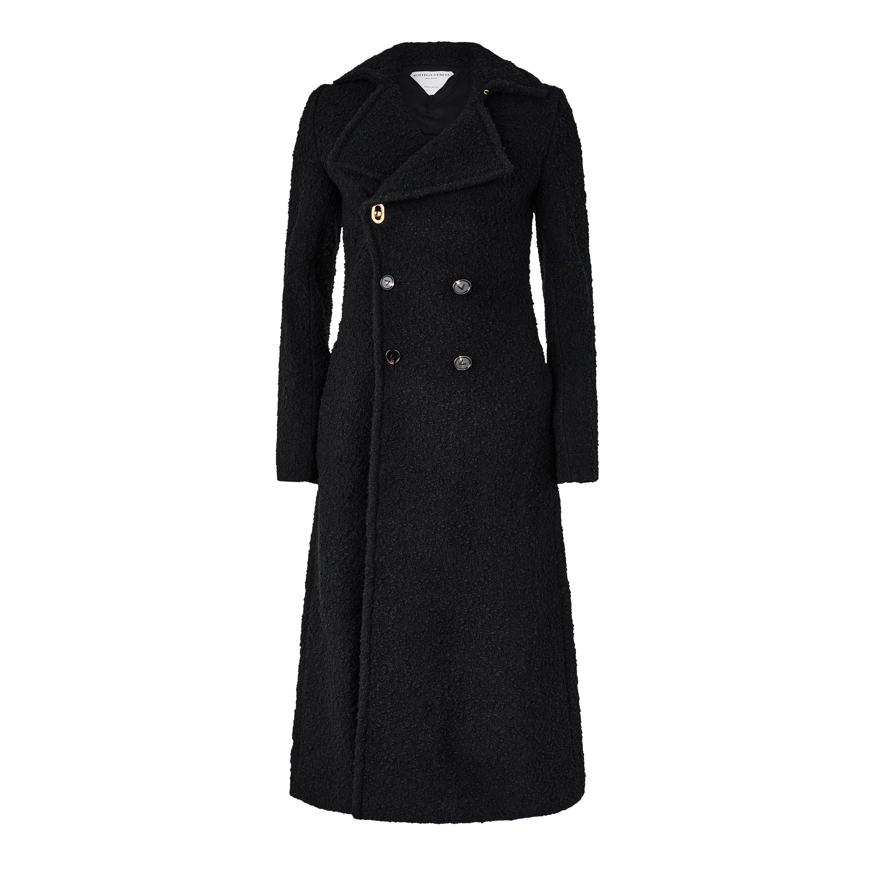 Black-Black - Bottega Veneta - Women's Structured Tailored Overcoat - 1