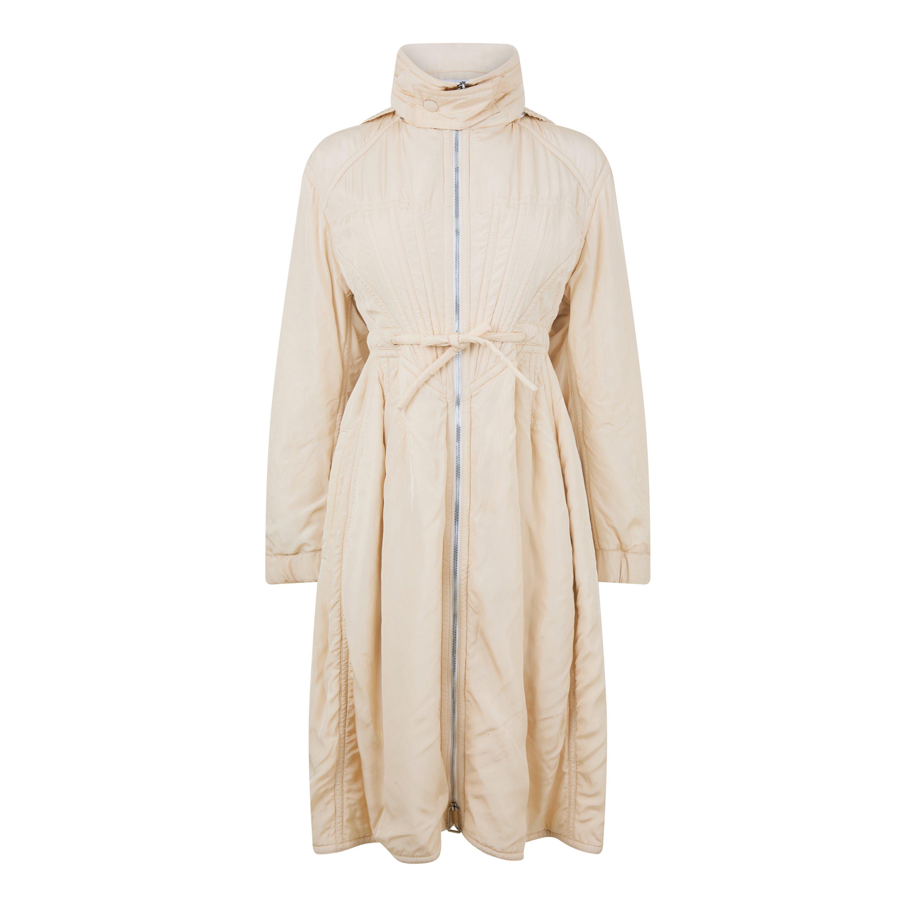Seashell - Bottega Veneta - Women's Mid-Length Hooded Long Sleeve Full Zip Parka - 1