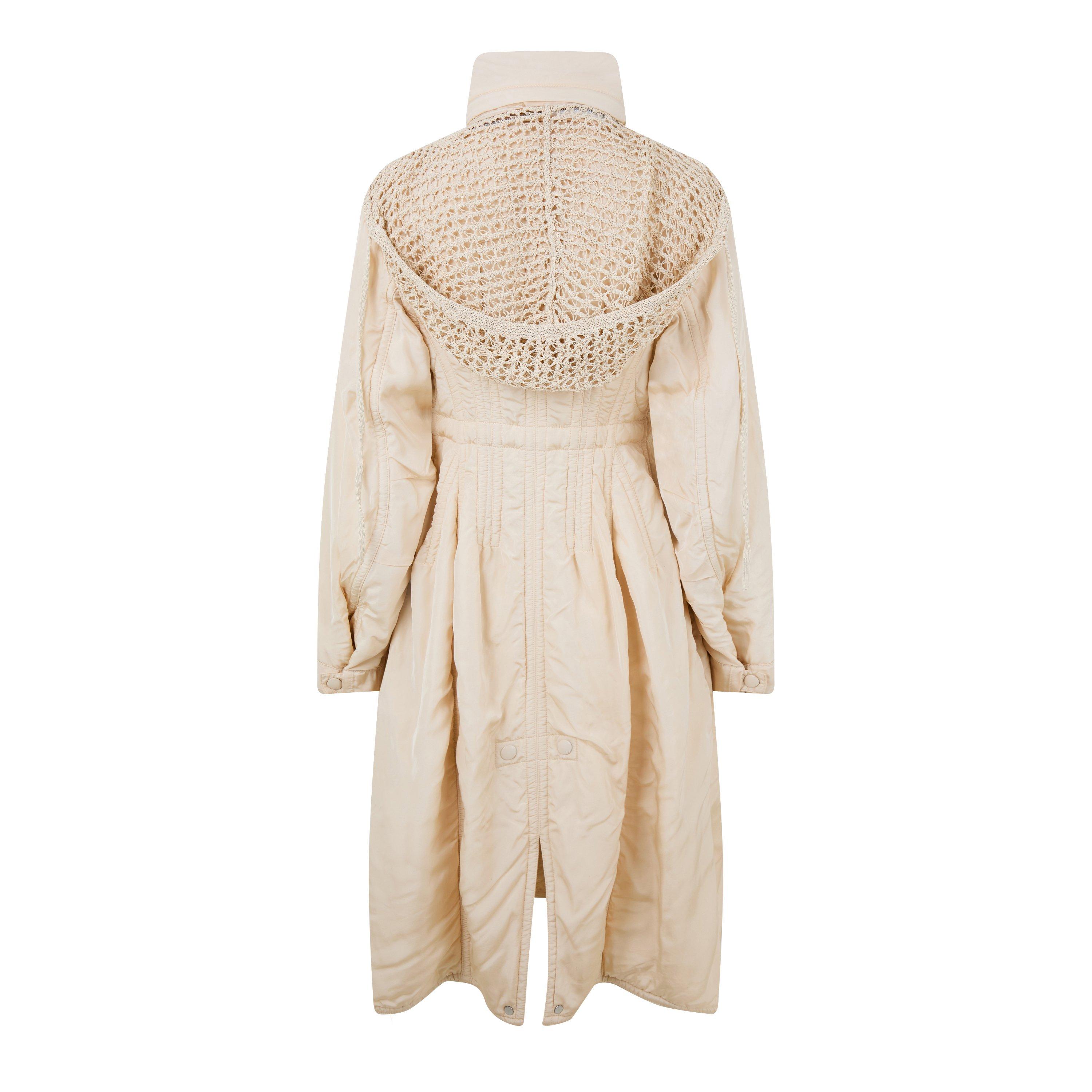 Seashell - Bottega Veneta - Women's Mid-Length Hooded Long Sleeve Full Zip Parka - 2