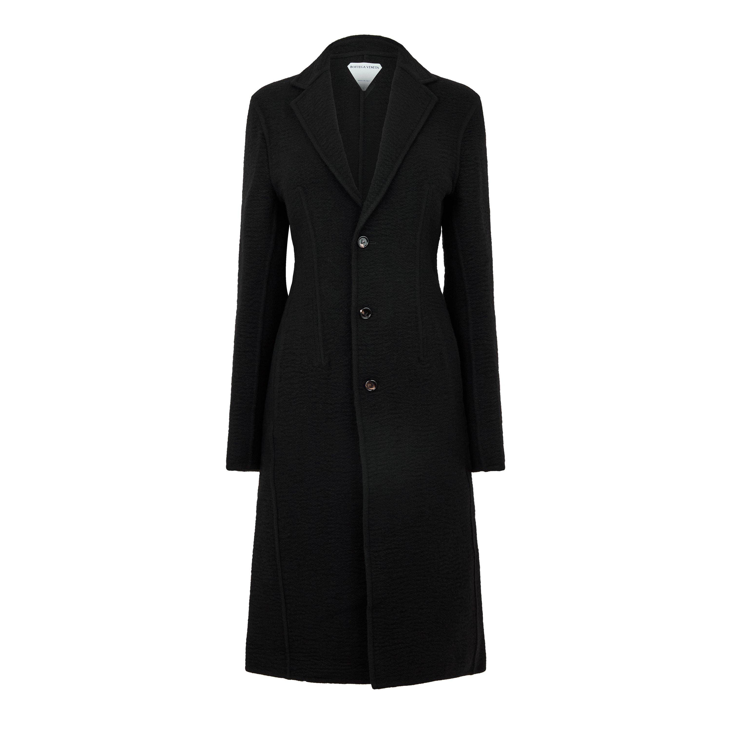 Black - Bottega Veneta - Women's  Tailored Fit Overcoat - 1