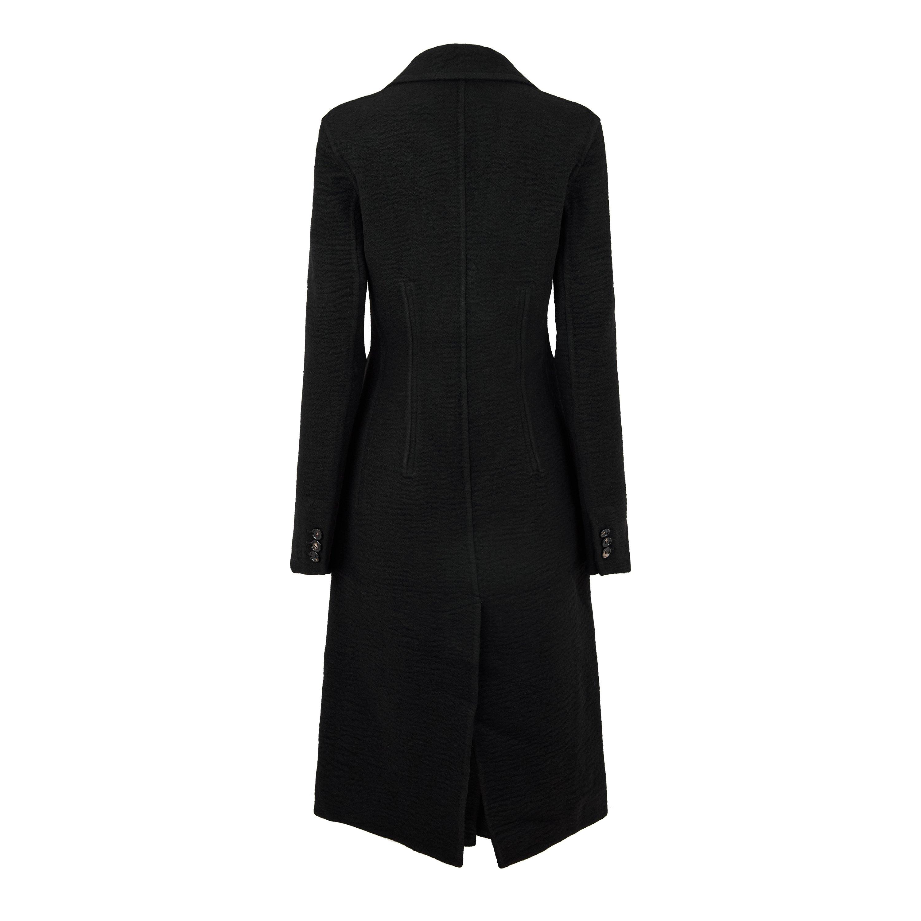 Black - Bottega Veneta - Women's  Tailored Fit Overcoat - 2