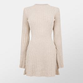 Missy Empire Rib Knit Flare Mini Dress