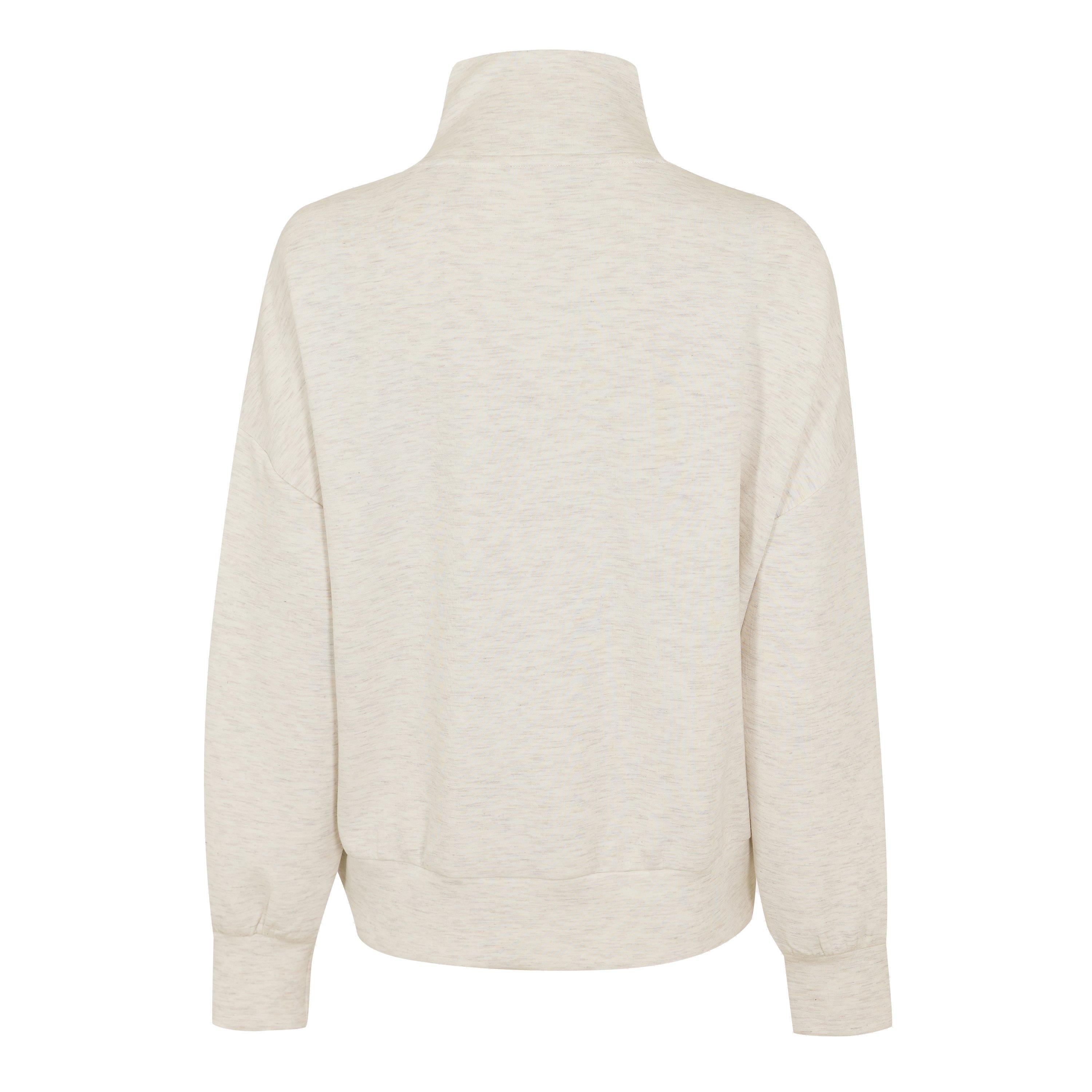 Ivory Marl - Varley - Hawley Half Zip Sweatshirt - 2