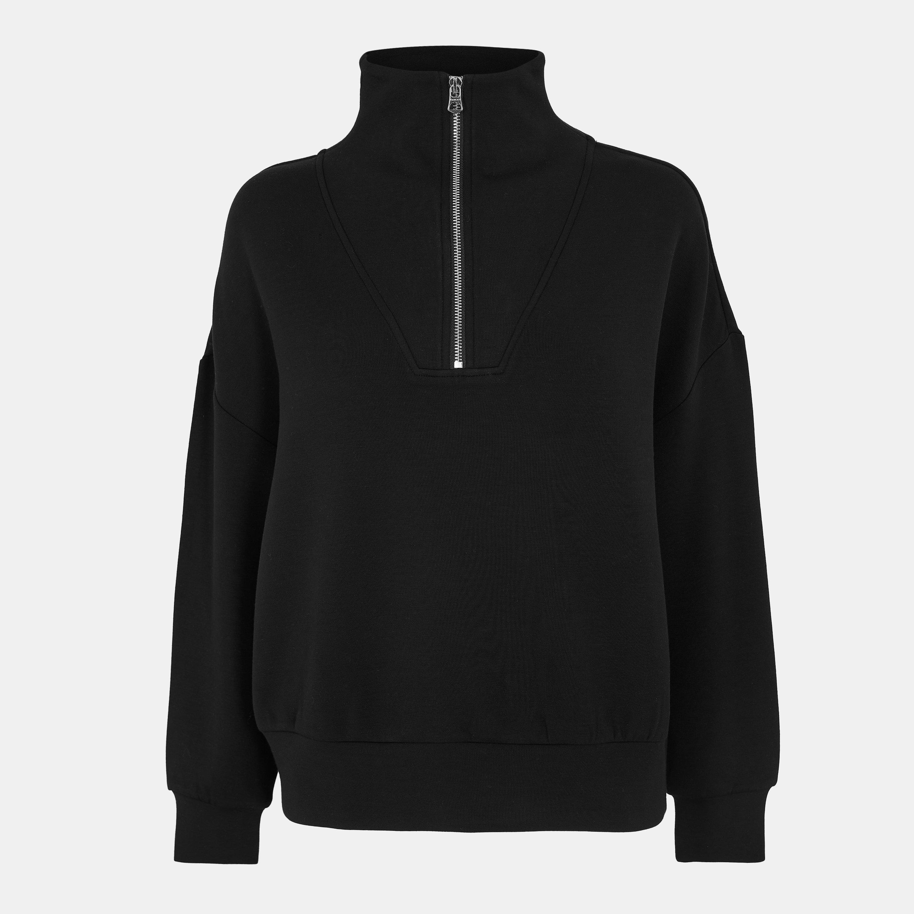 Varley Hawley Half Zip Sweatshirt - Black - Size 12 (M)