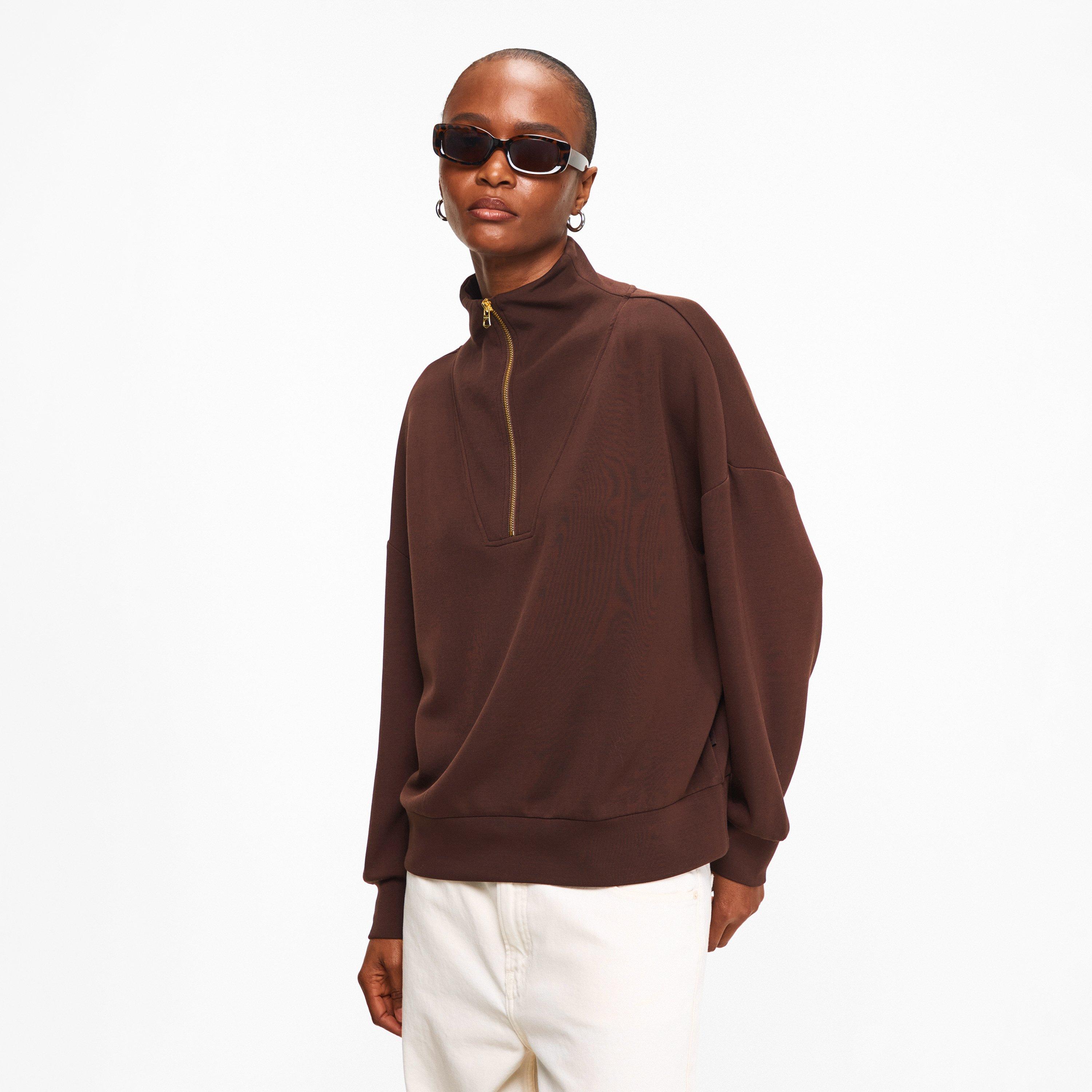 coffee bean - Varley - Hawley Half Zip Sweatshirt - 3