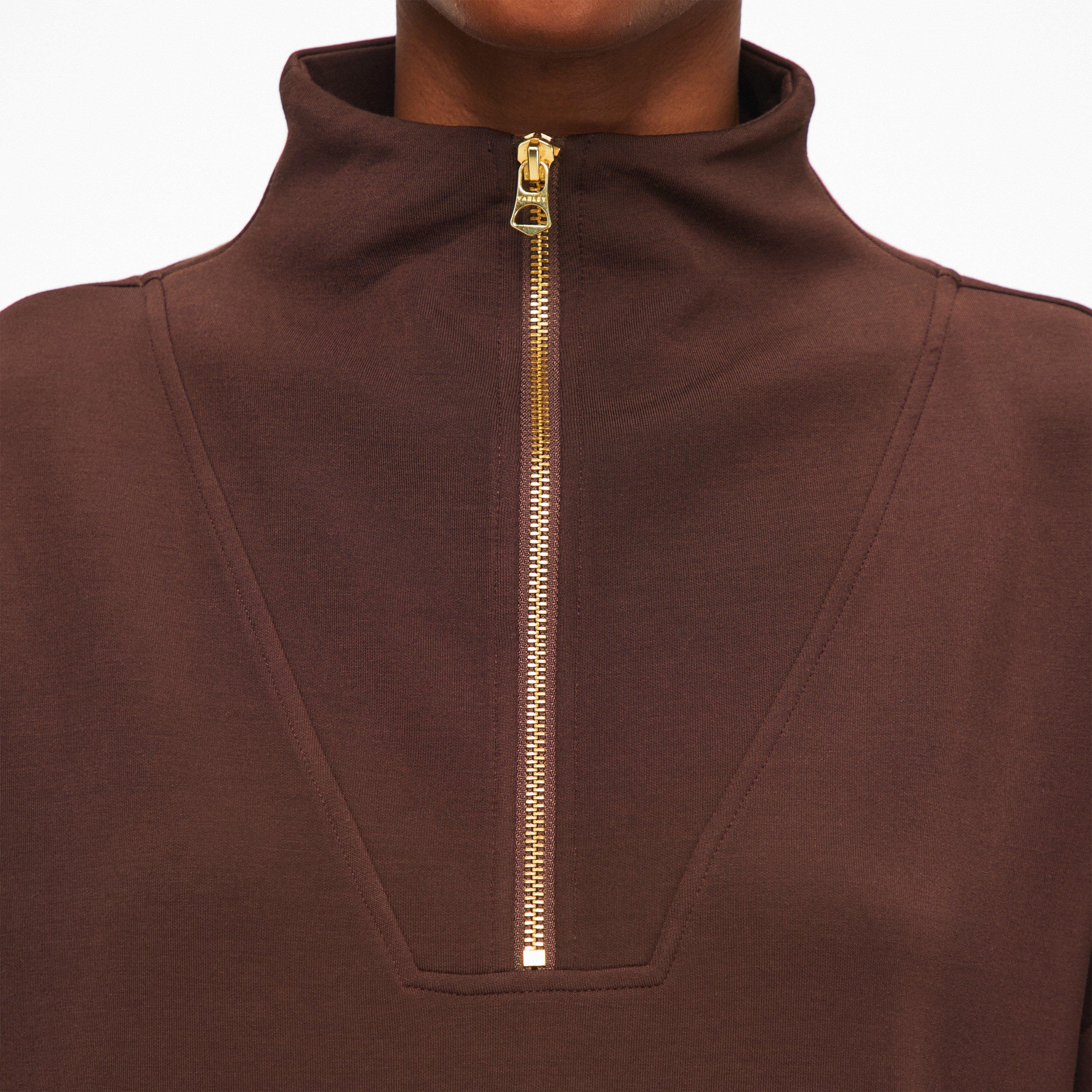 coffee bean - Varley - Hawley Half Zip Sweatshirt - 5