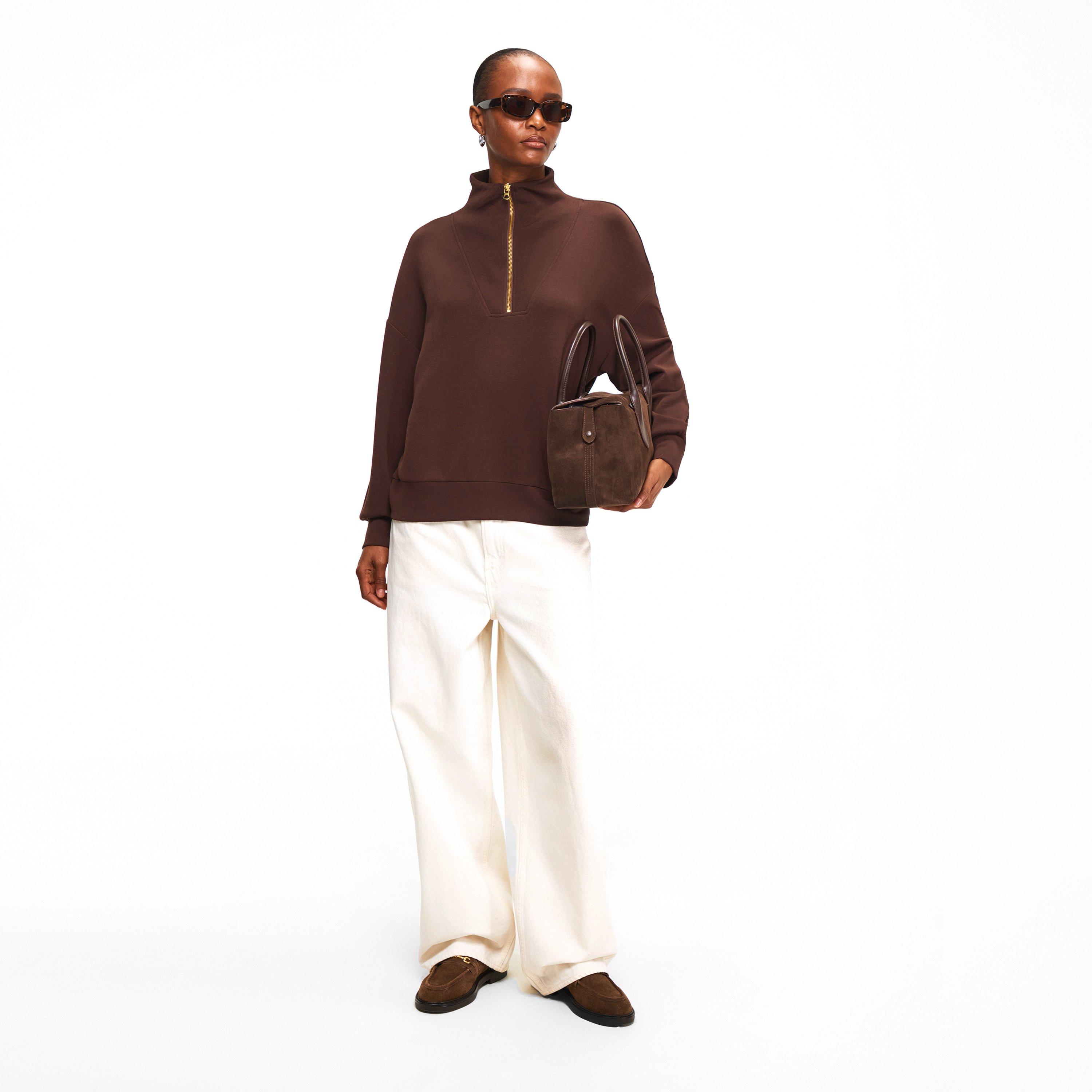 coffee bean - Varley - Hawley Half Zip Sweatshirt - 6