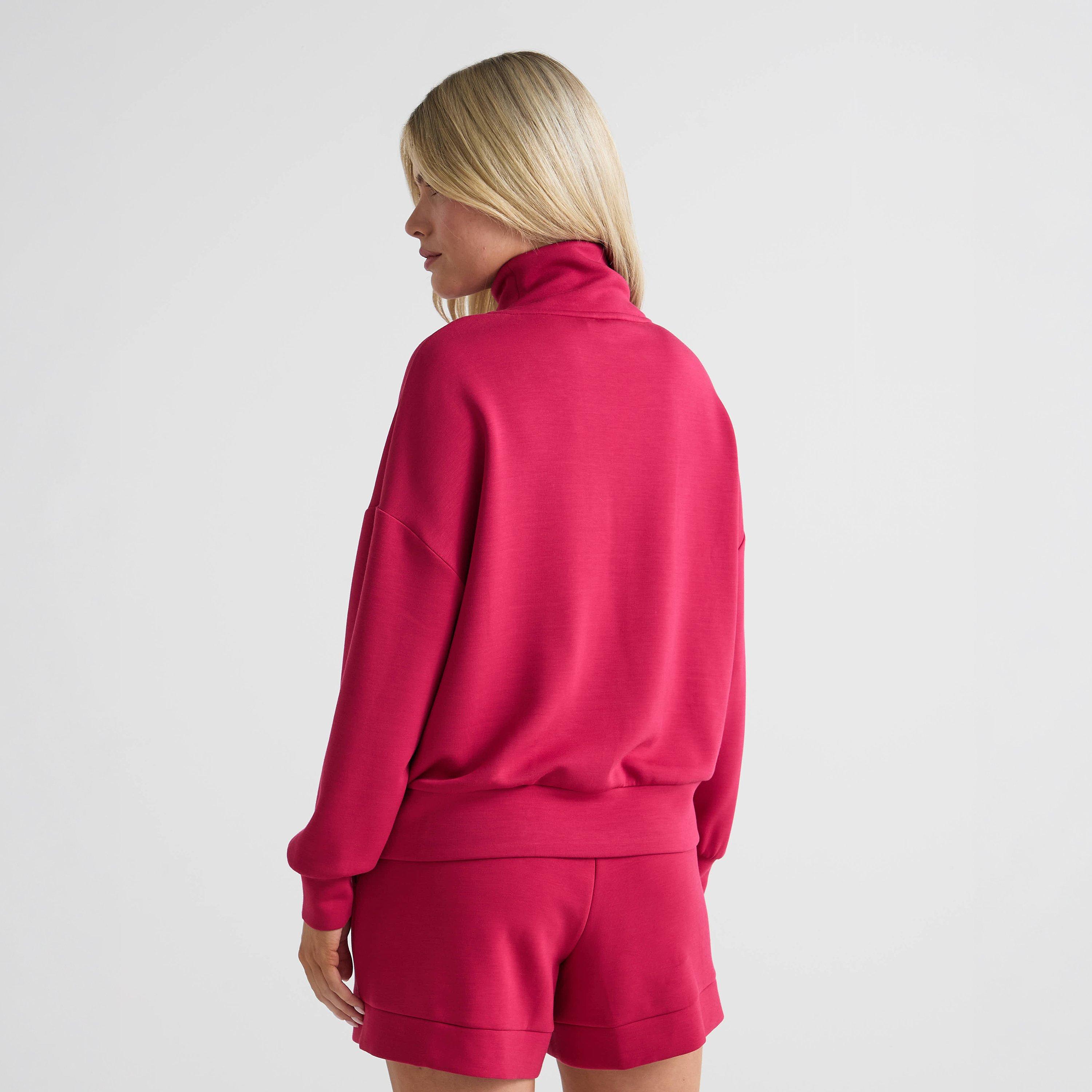 rich raspberry - Varley - Hawley Half Zip Sweatshirt - 4