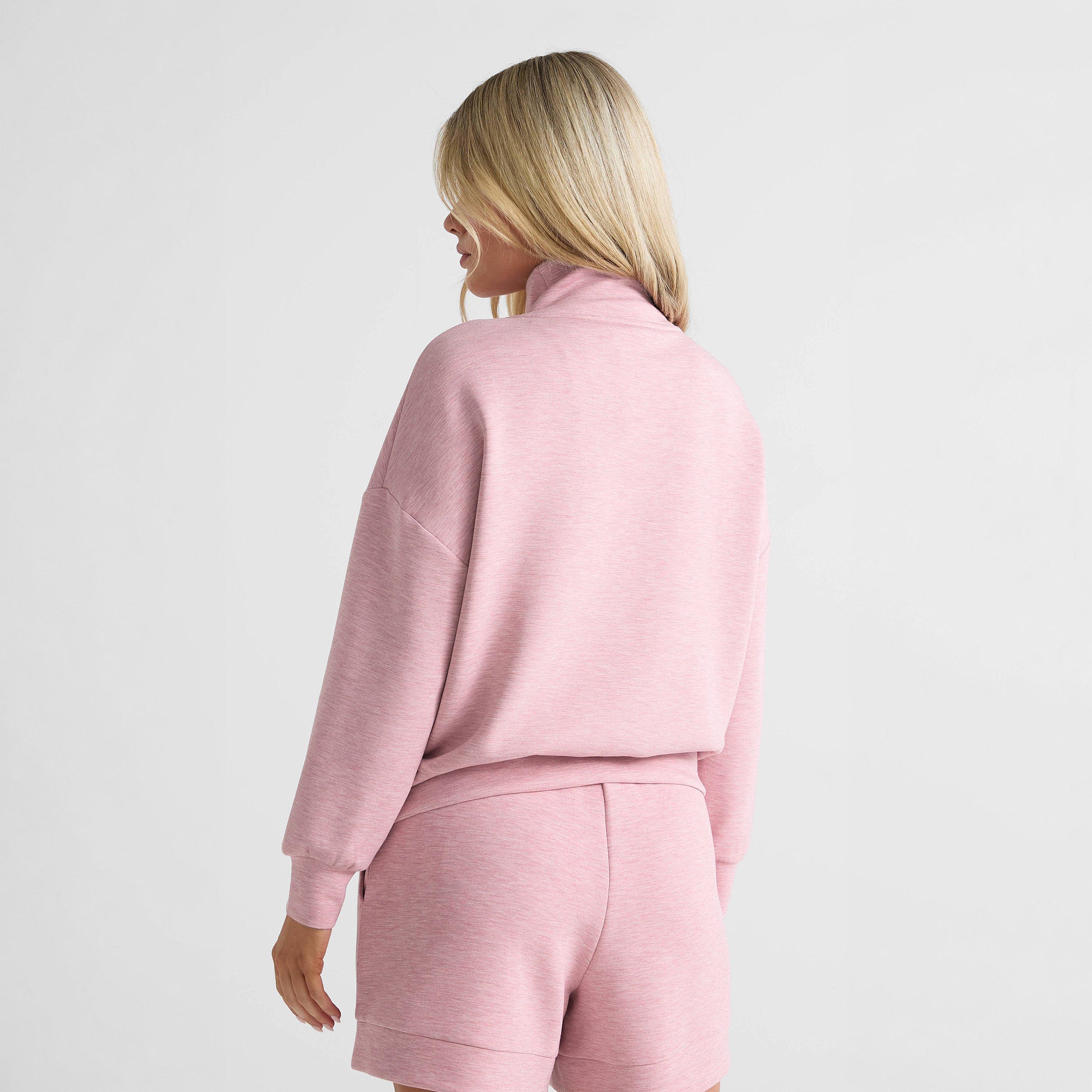 Rose Marl - Varley - Hawley Half Zip Sweatshirt - 3