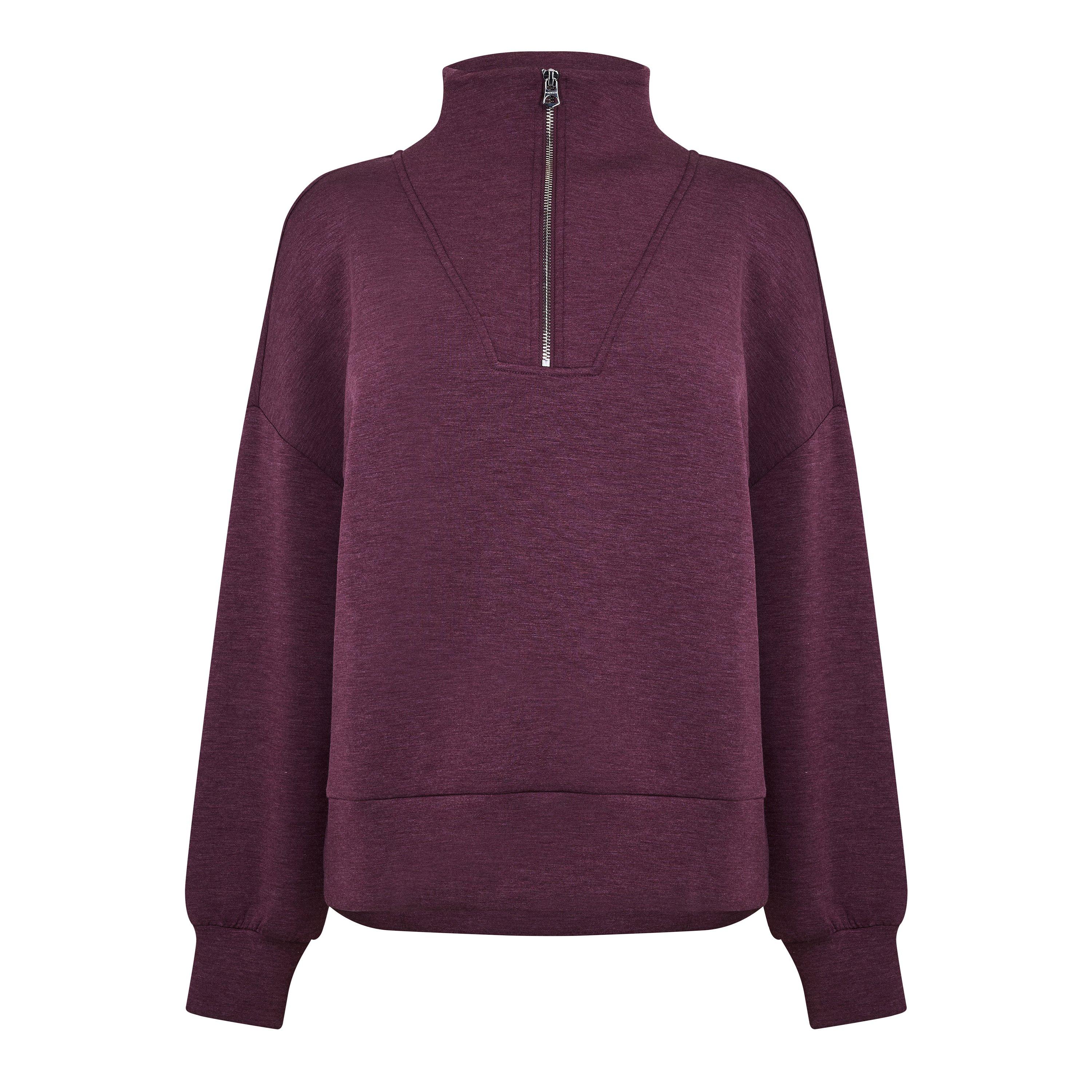 Varley Hawley Half Zip Sweatshirt - sassafras marl - Size 8 (XS)