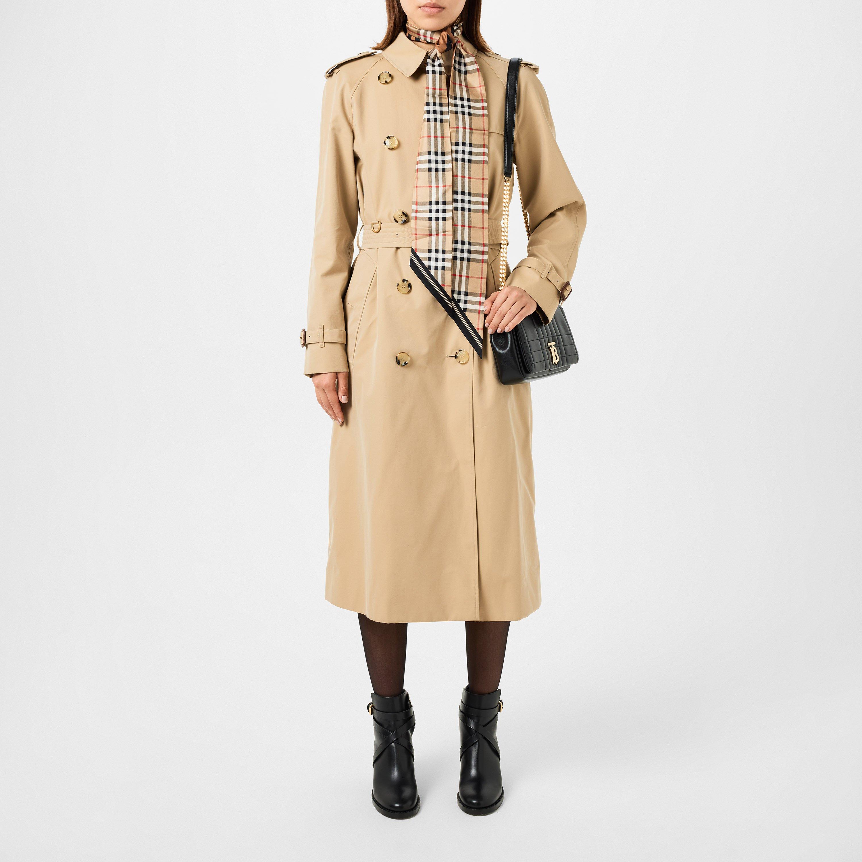 Honey A1366 - Burberry - Women's Check Cotton Waterloo Heritage Trench Coat - 3