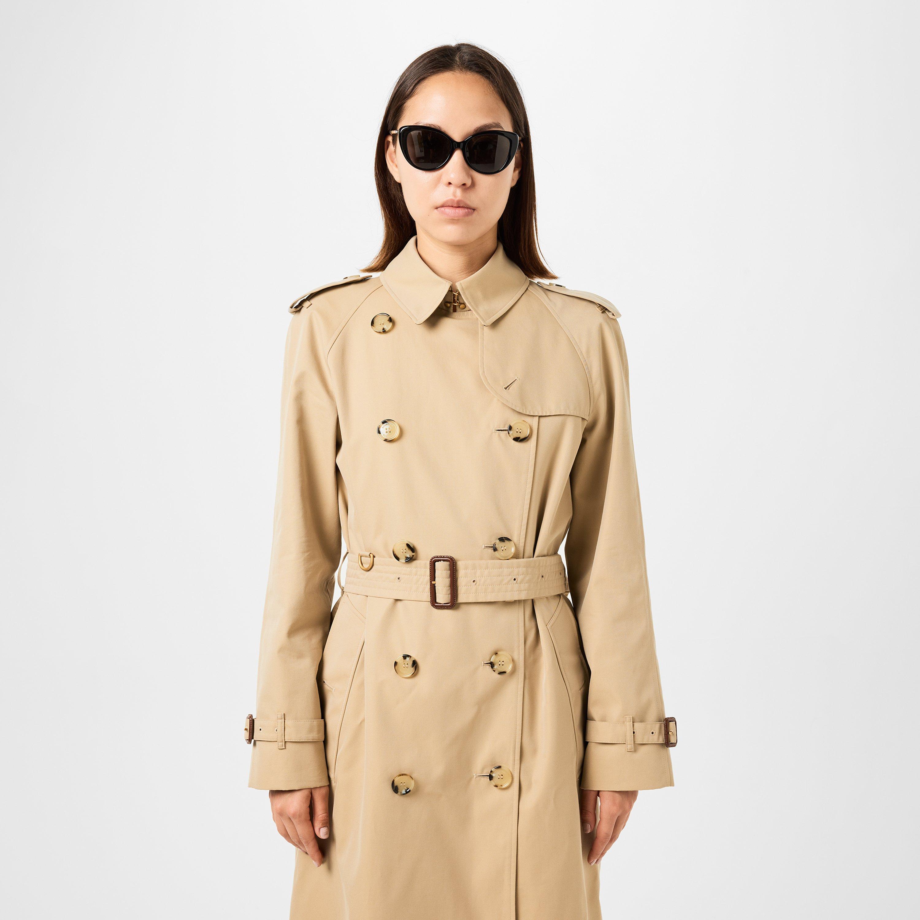 Honey A1366 - Burberry - Women's Check Cotton Waterloo Heritage Trench Coat - 5