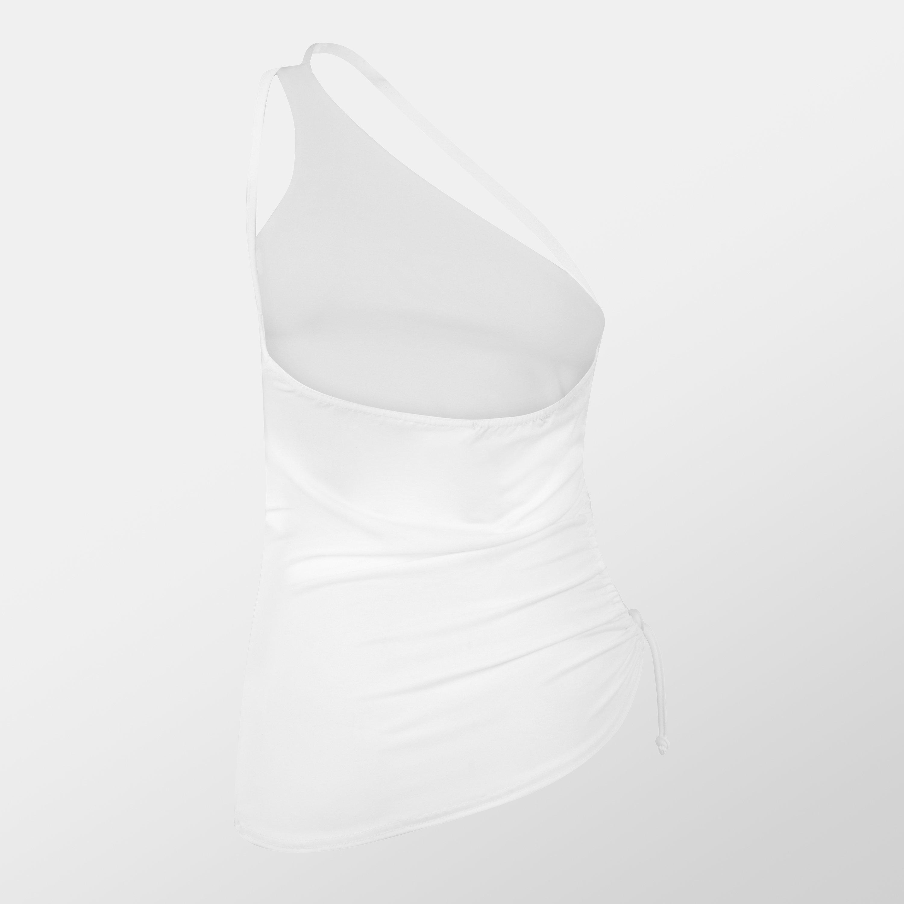 Hvid - Missy Empire - Asymmetric Cut Out Top Womens - 2