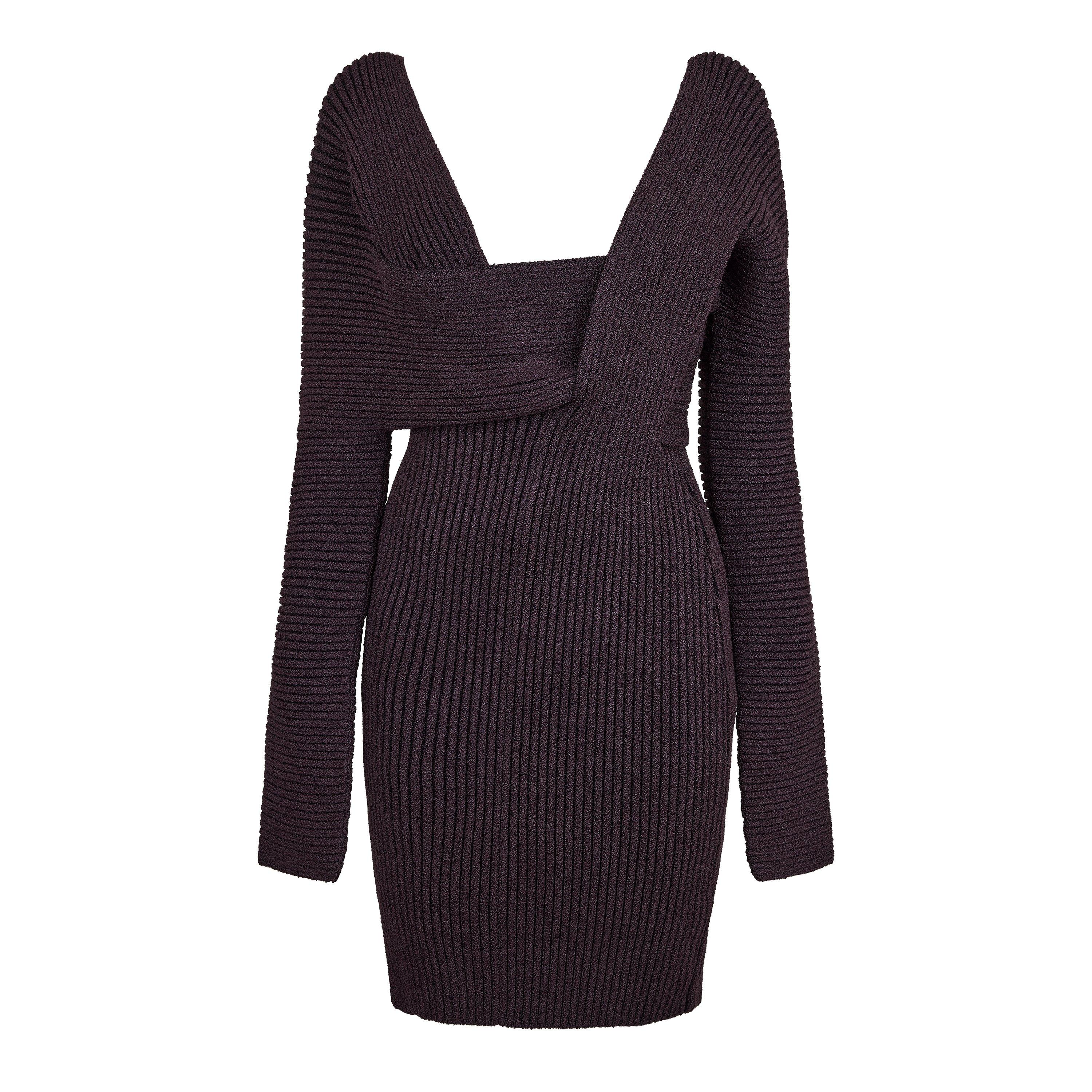 Bottega Veneta Women's Defined Fit Knitted Jumper Dress - Mauve - Size 6 (38)