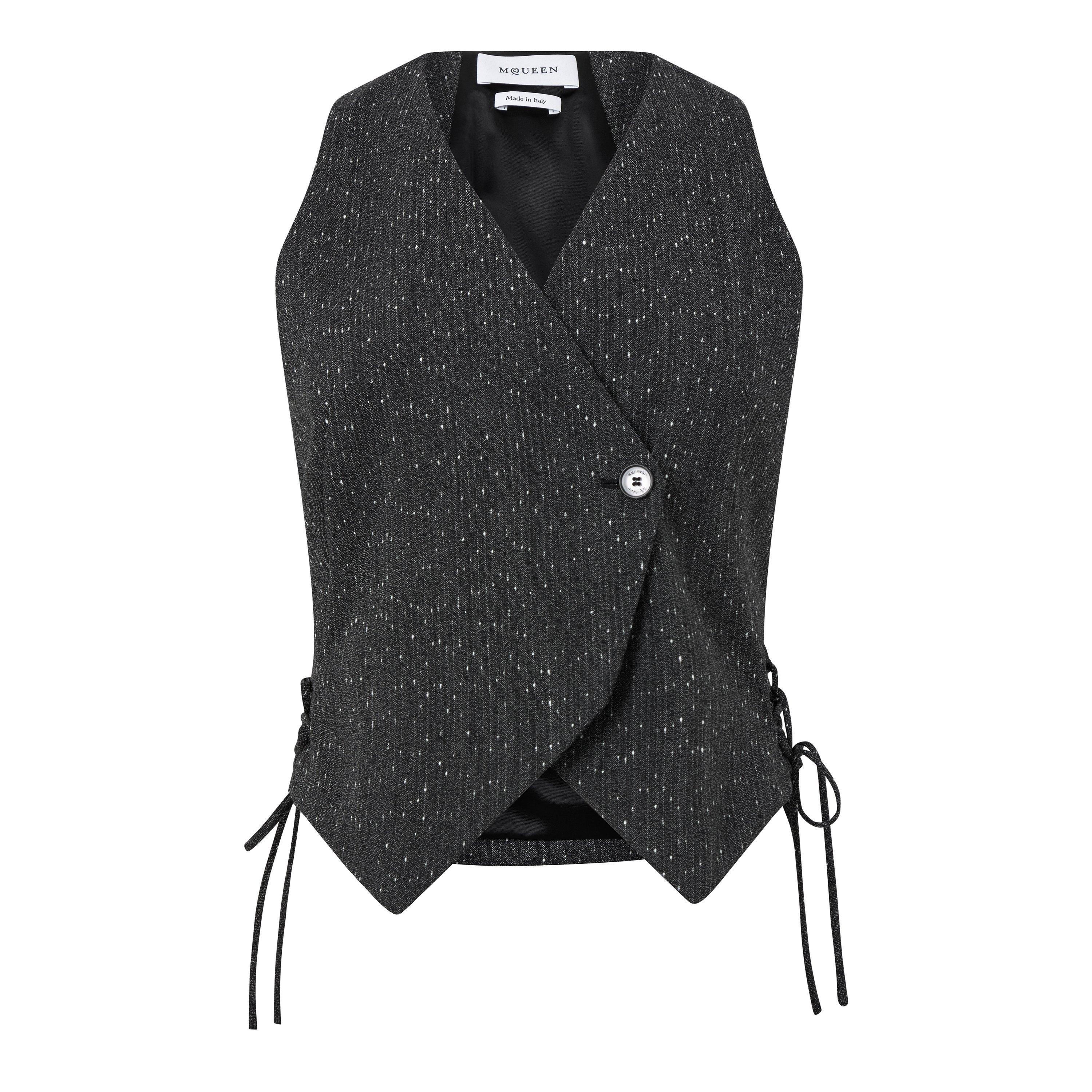 Flecked Grey - Alexander McQueen - Alex Tie Side Waistc Ld63 - 1