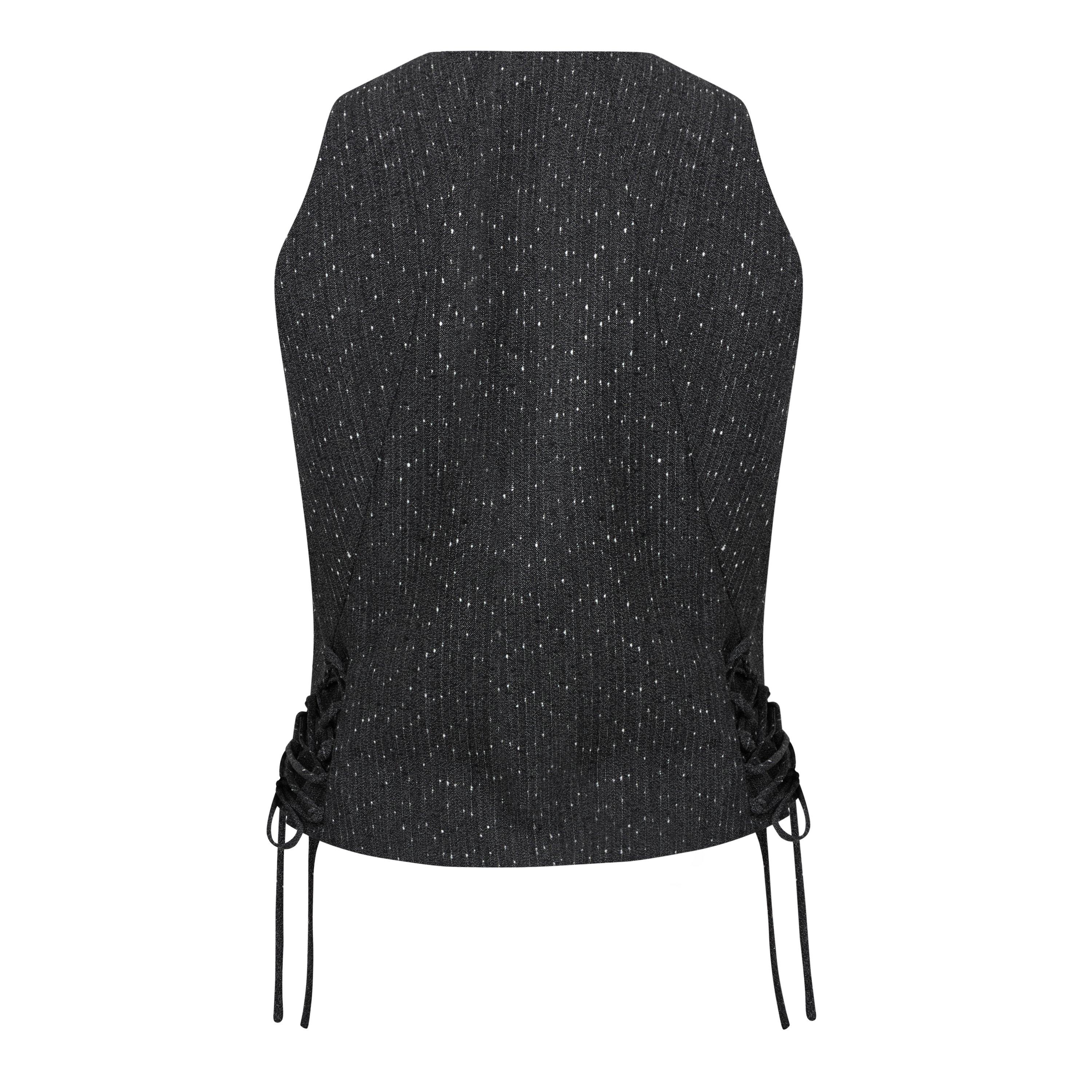 Flecked Grey - Alexander McQueen - Alex Tie Side Waistc Ld63 - 2