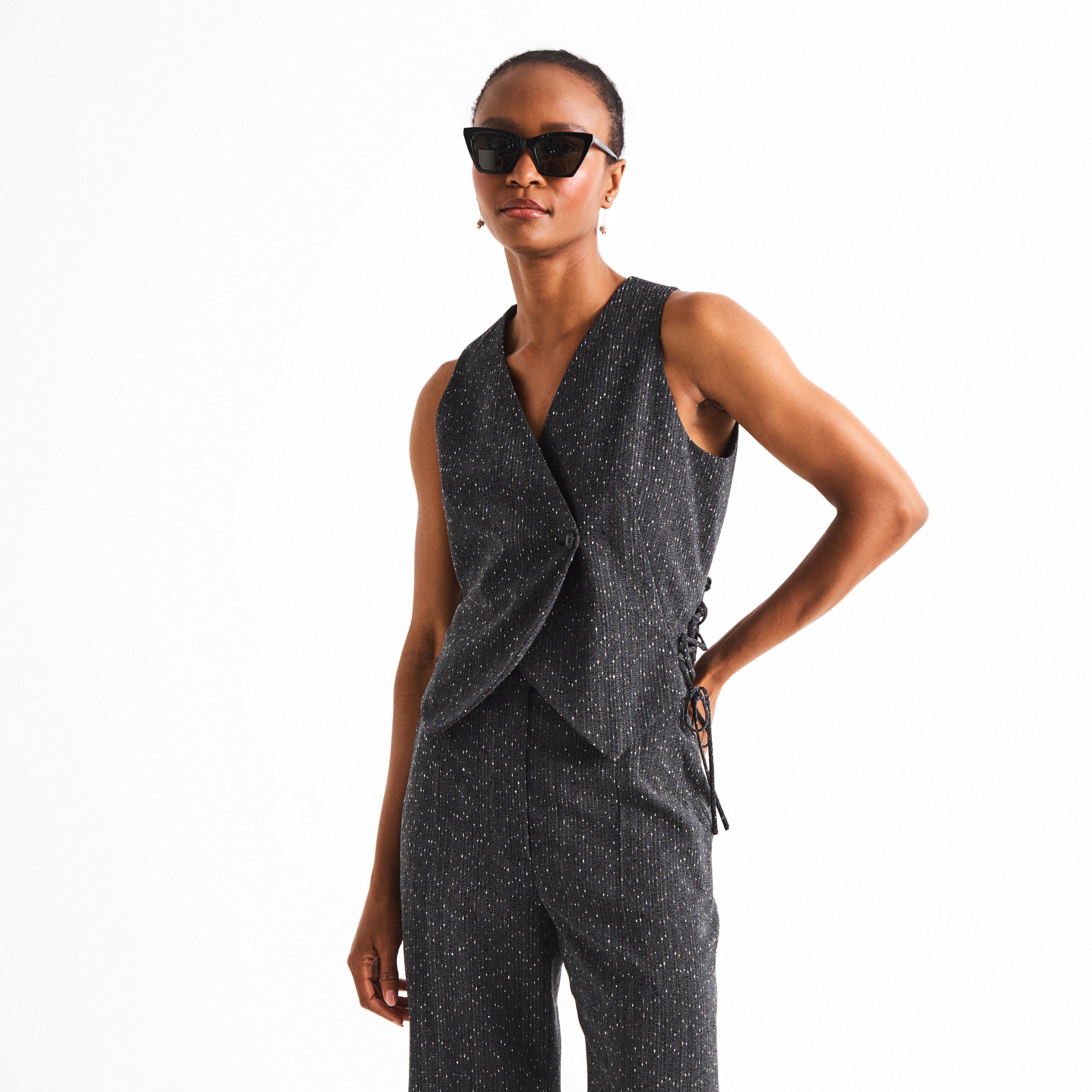 Flecked Grey - Alexander McQueen - Alex Tie Side Waistc Ld63 - 3