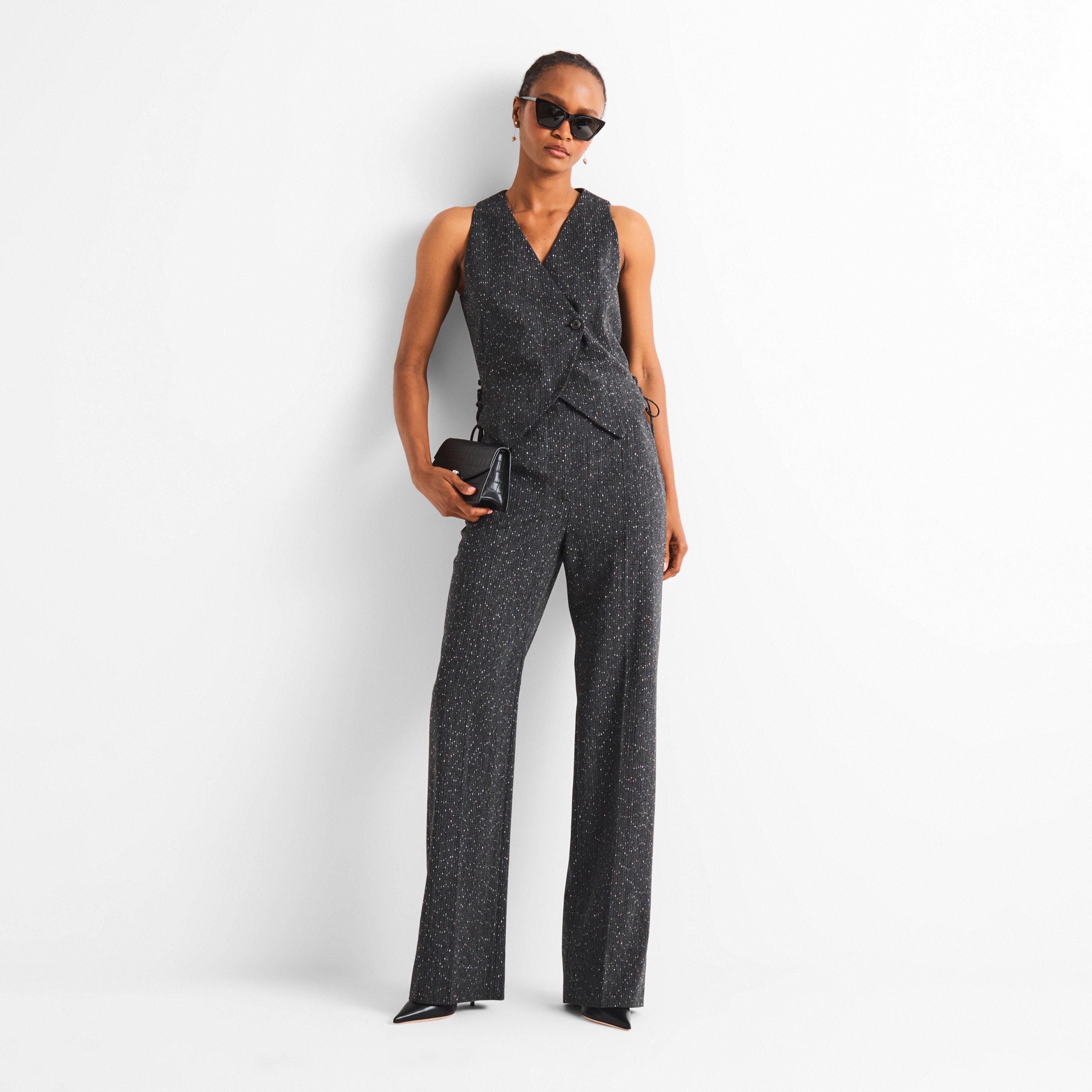 Flecked Grey - Alexander McQueen - Alex Tie Side Waistc Ld63 - 6
