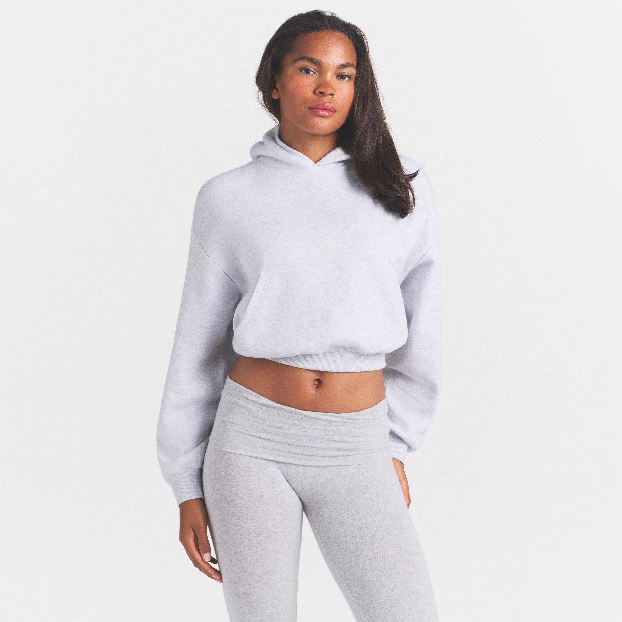 L Heather Grey - SKIMS - SKIMS Cropped Hoody Ld64 - 2