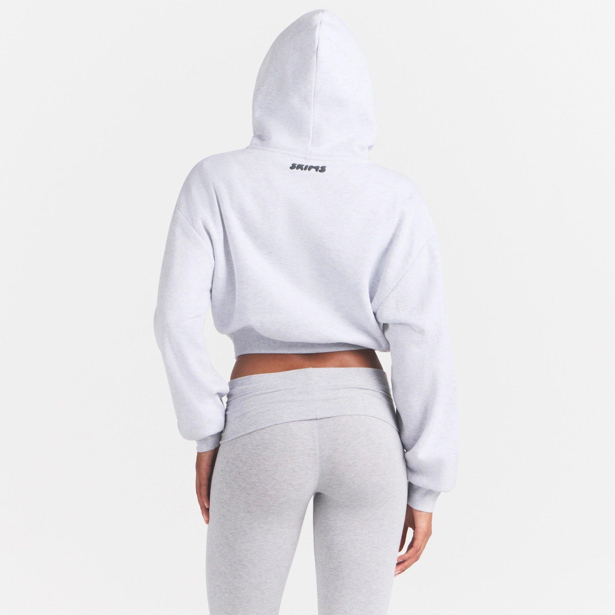L Heather Grey - SKIMS - SKIMS Cropped Hoody Ld64 - 3