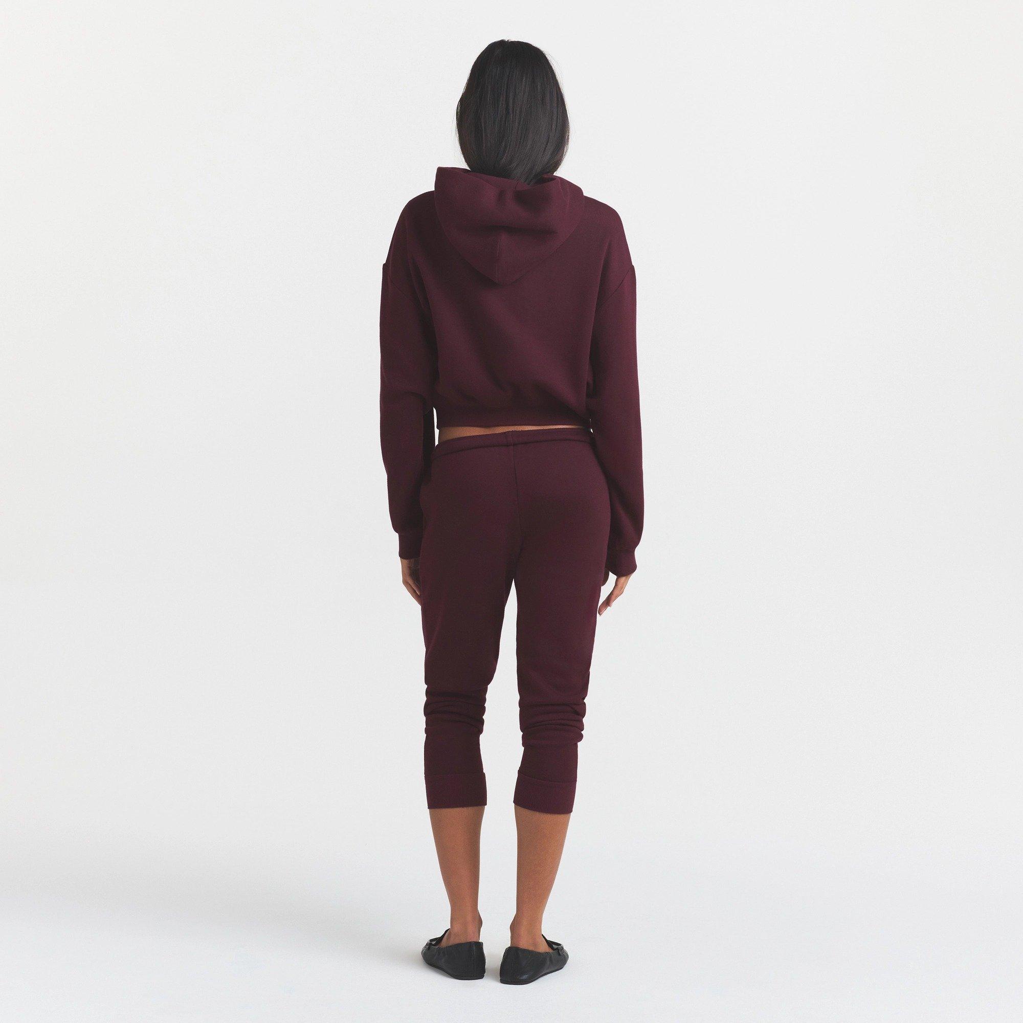 Currant - SKIMS - Women's Cropped Cotton Over the Head Hoodie - 3