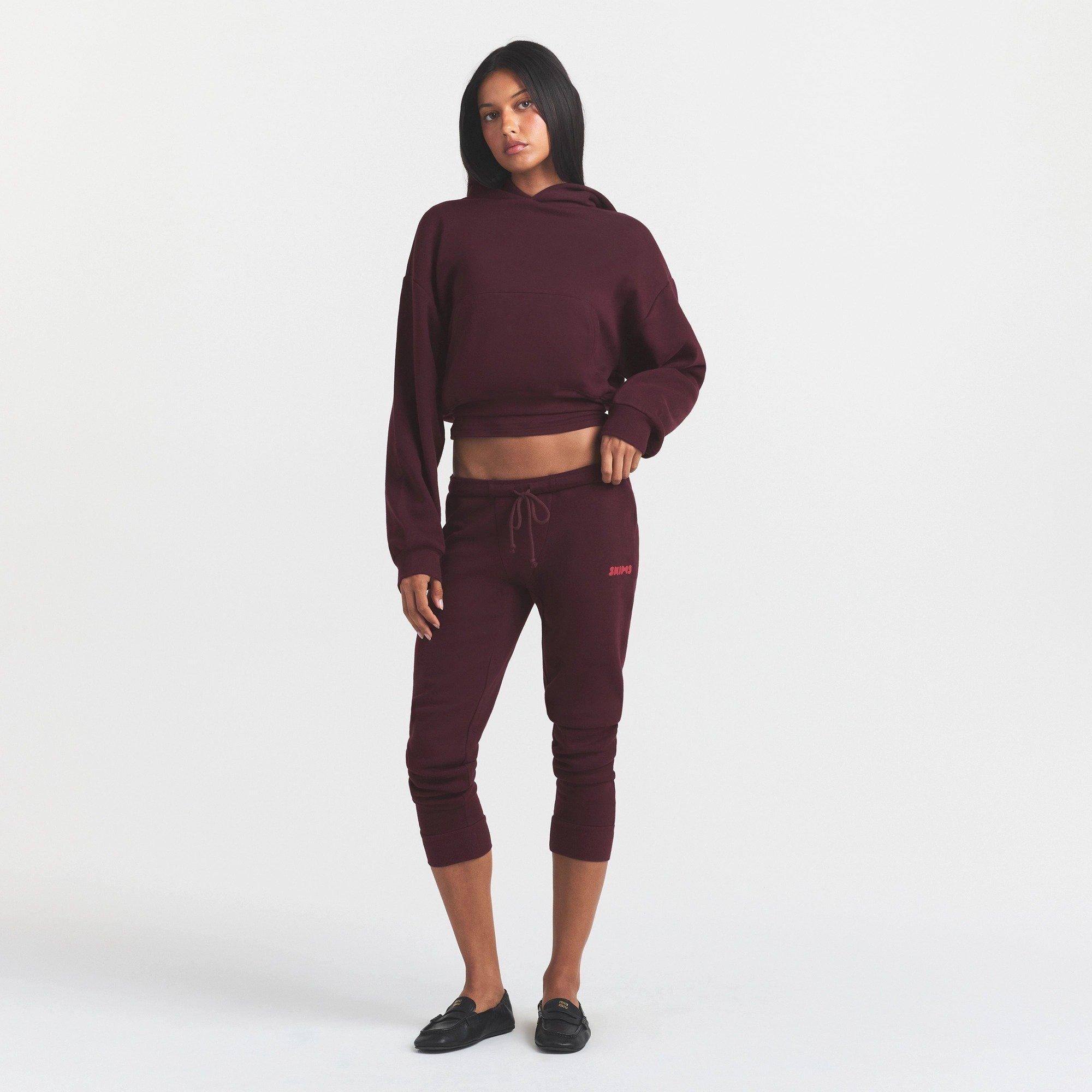Currant - SKIMS - Women's Cropped Cotton Over the Head Hoodie - 5
