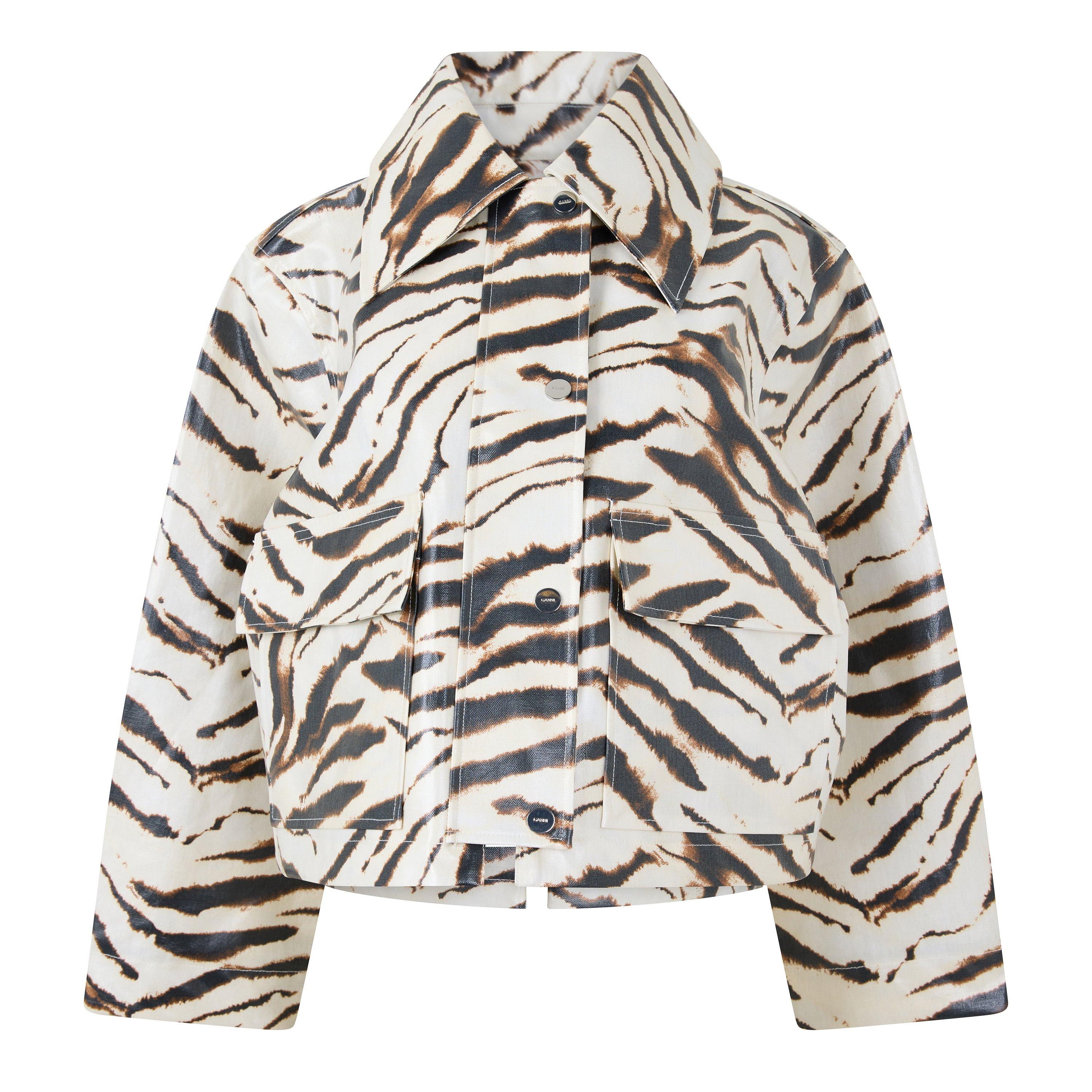 Egret - Ganni - Women's Canvas Barn Jacket - 1