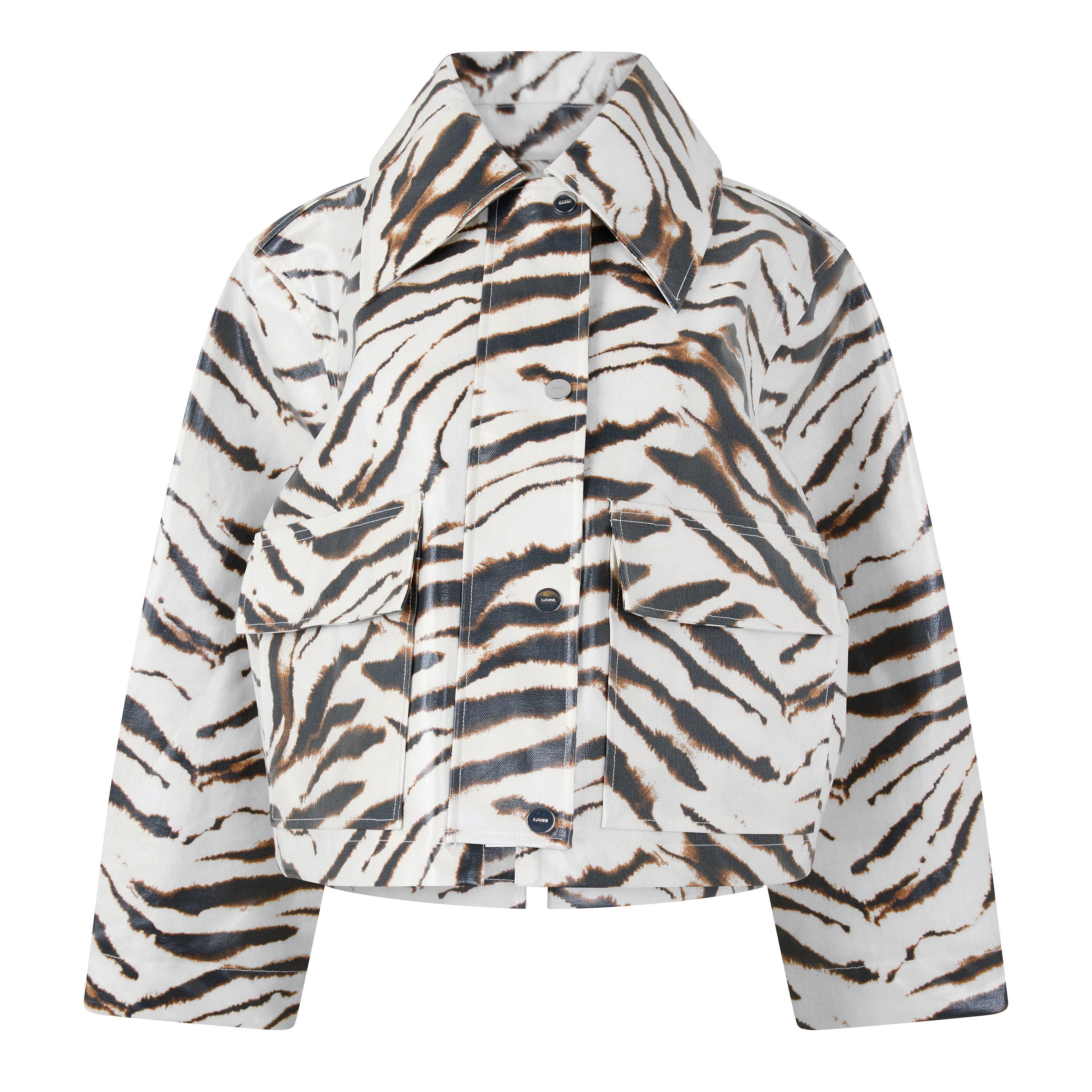 Egret - Ganni - Women's Canvas Barn Jacket - 1
