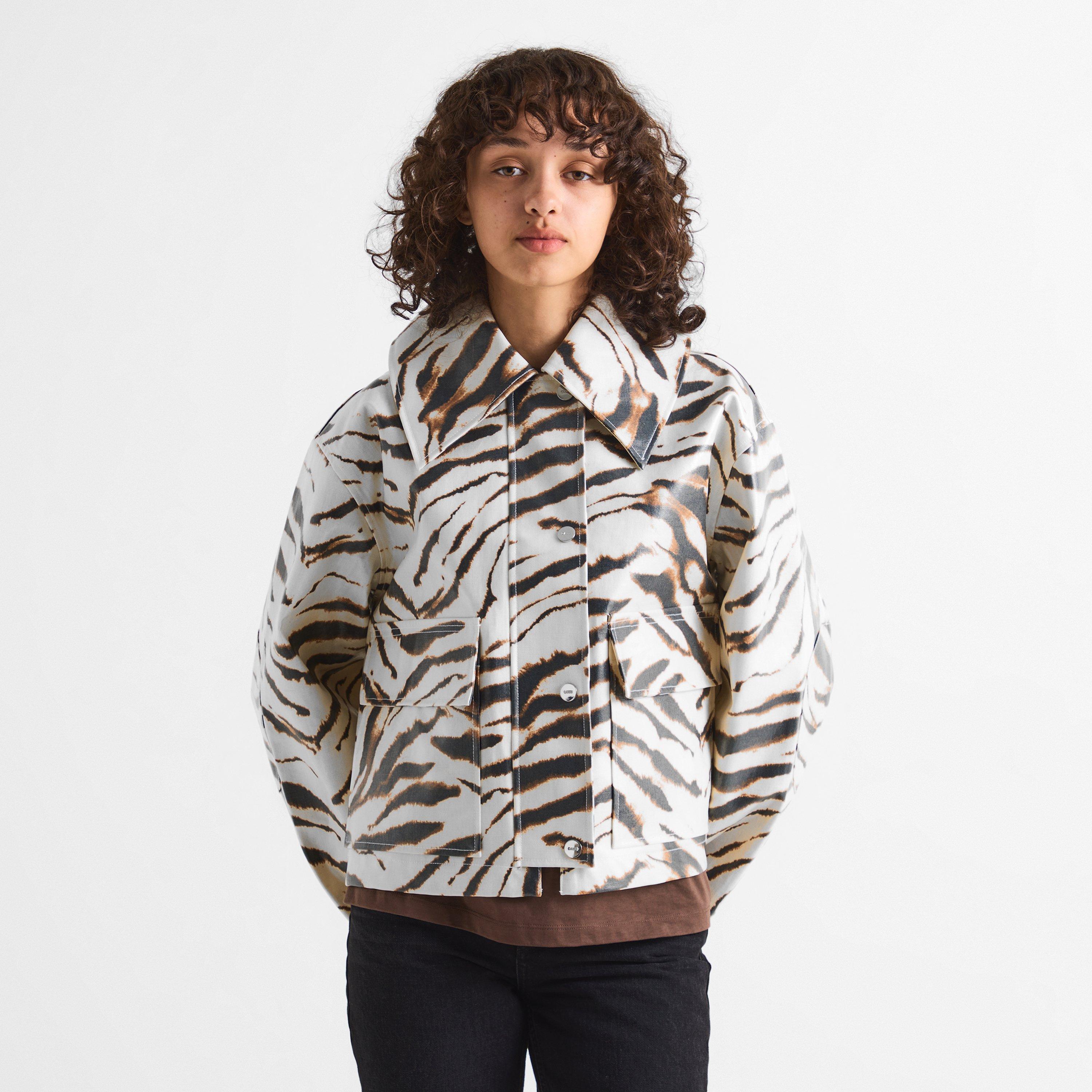 Egret - Ganni - Women's Canvas Barn Jacket - 3
