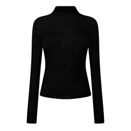 Saint Laurent Polo Neck Knit Top