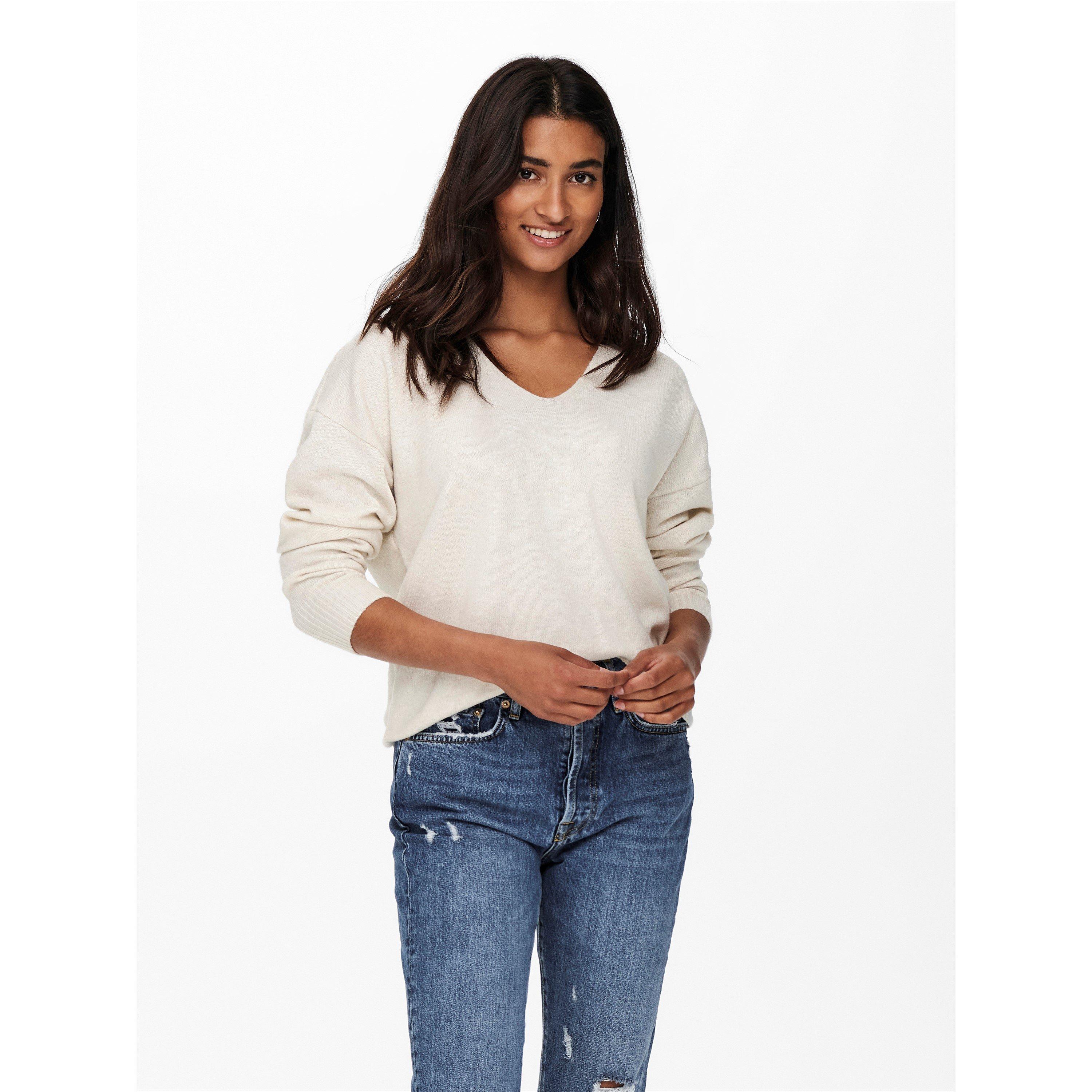 Birch - Only - Women's Rica Long-Sleeve V-Neck Knitted Top - 1