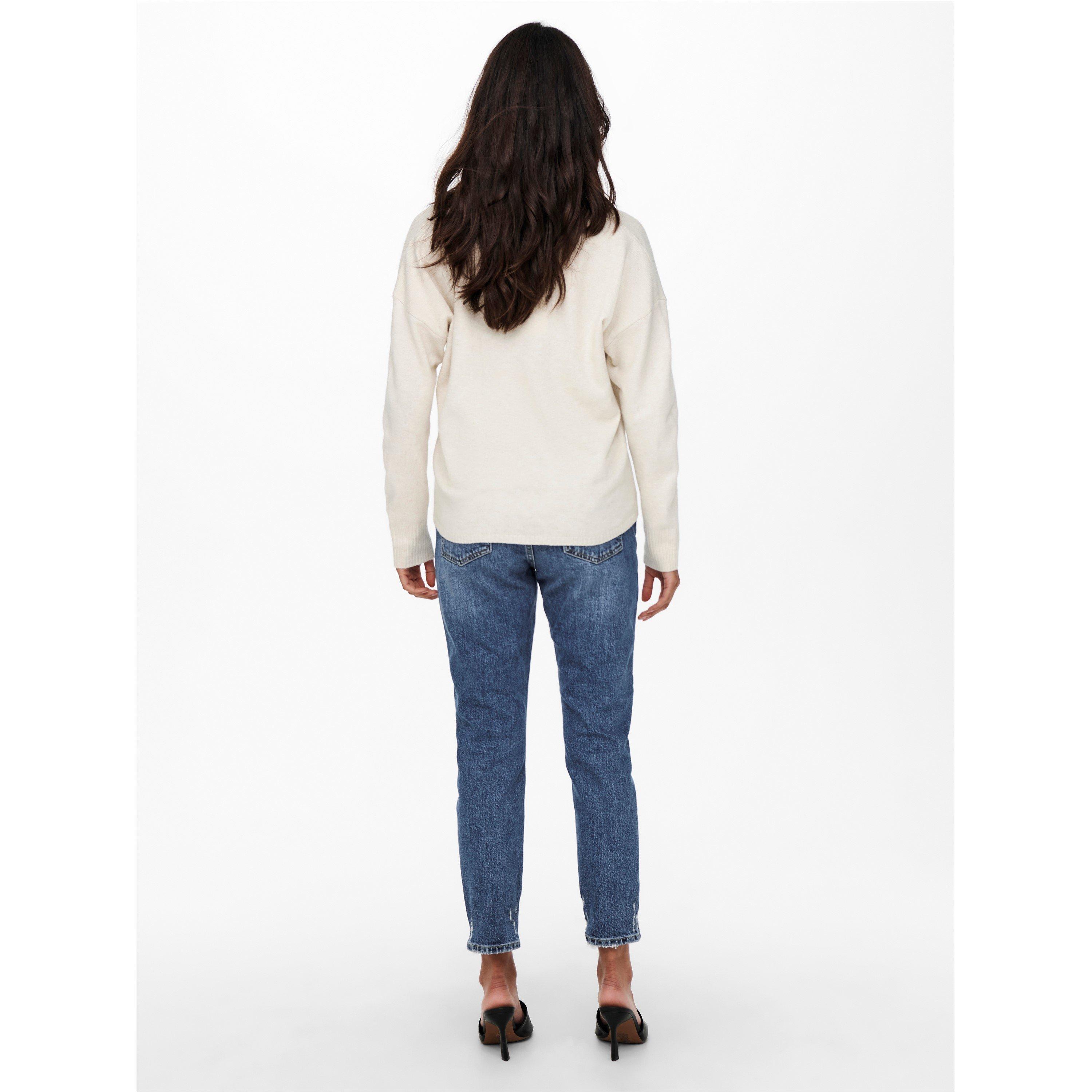 Birch - Only - Rica Long-Sleeve V-Neck Knitted Top - 4