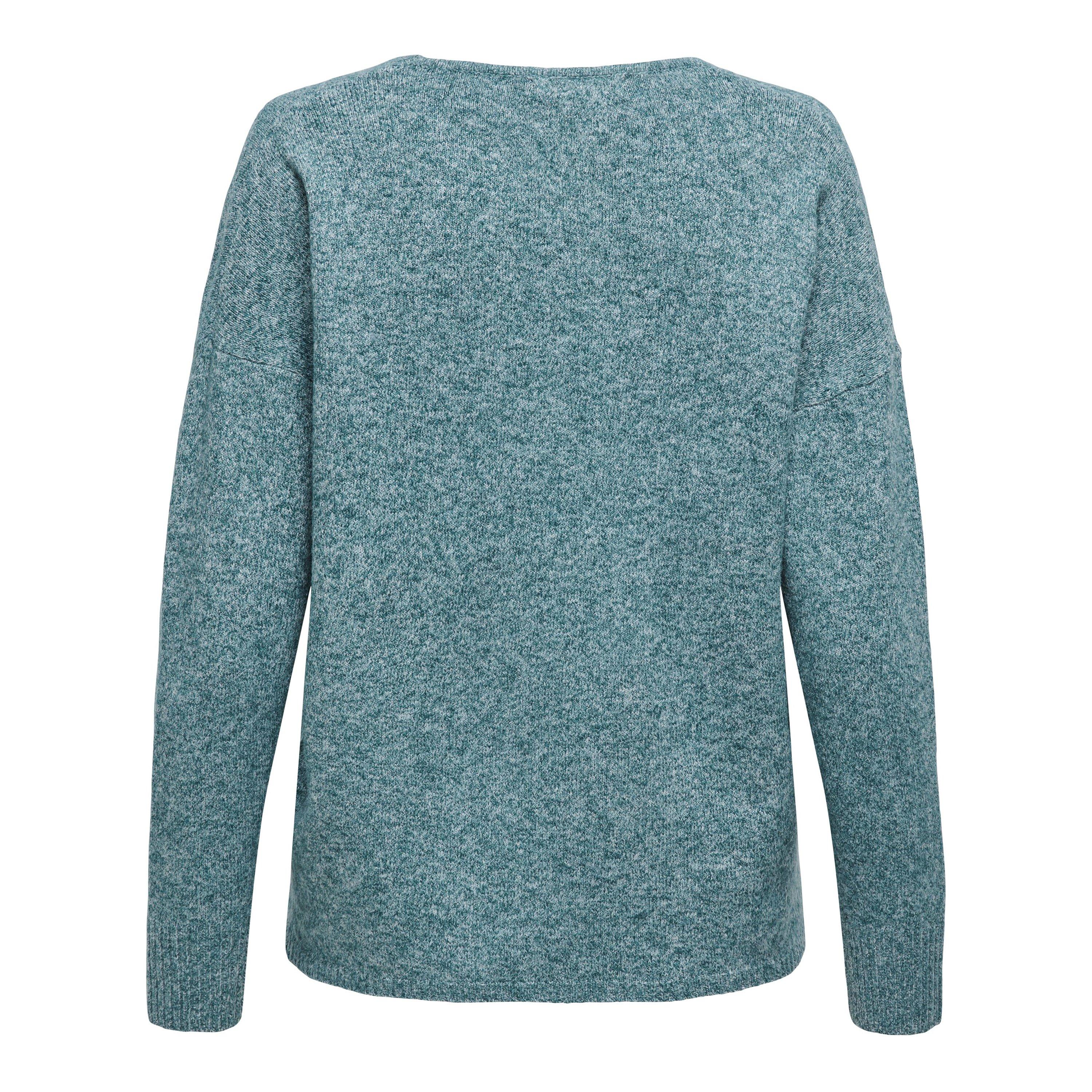 Mousse de mer - Only - Women's Rica Long-Sleeve V-Neck Knitted Top - 9