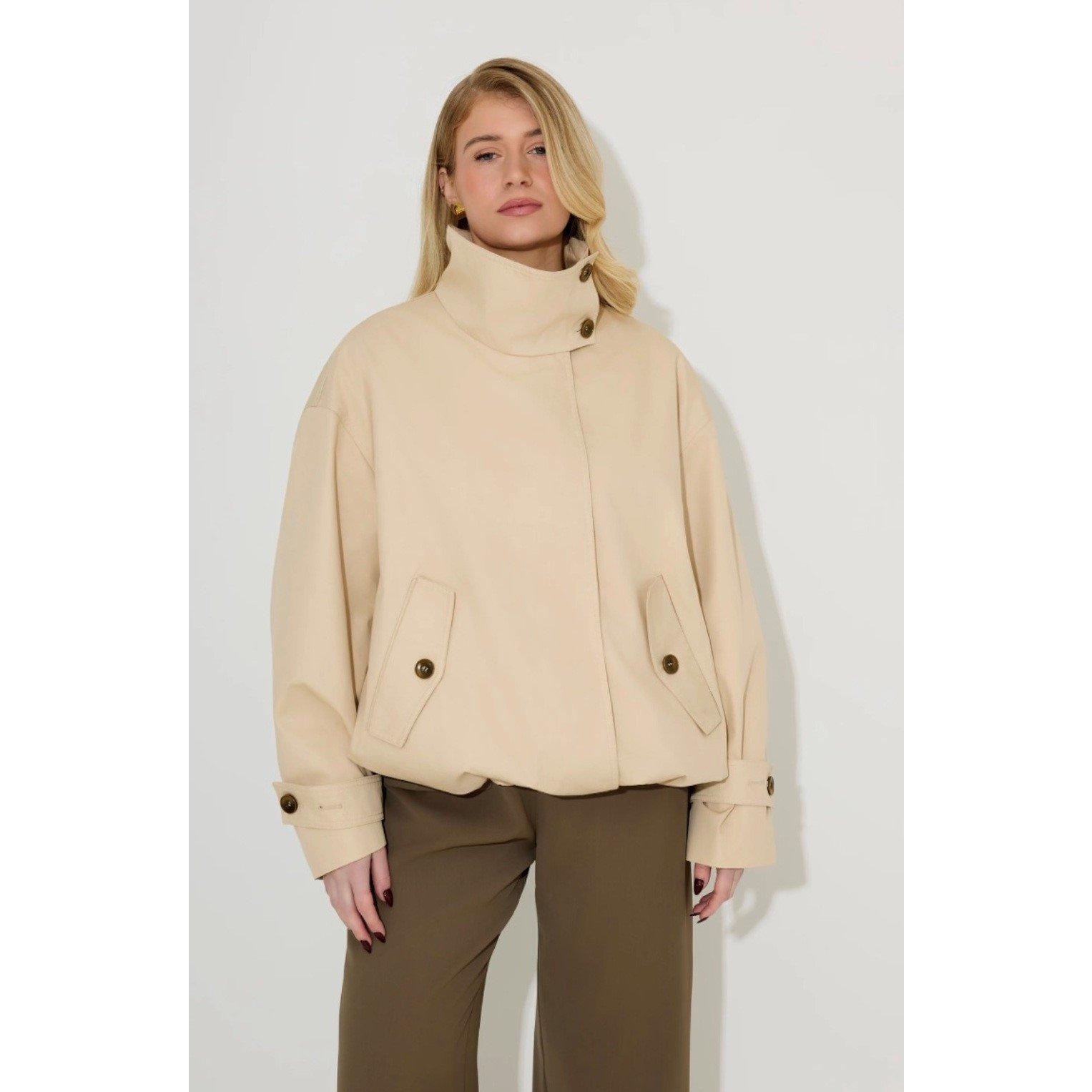 Beige - Odd Muse - Women's Trench Jacket Coat - 1