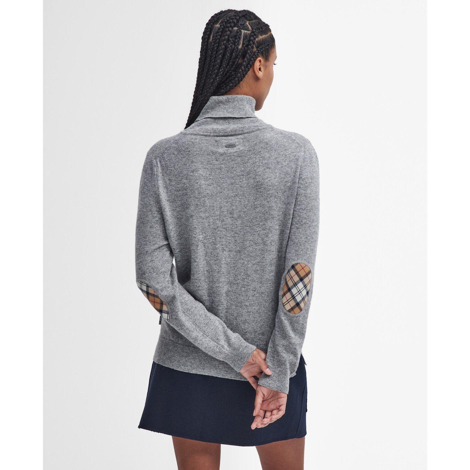 Gr Marl/Tartan - Barbour - Pendle Roll-Neck Jumper - 4