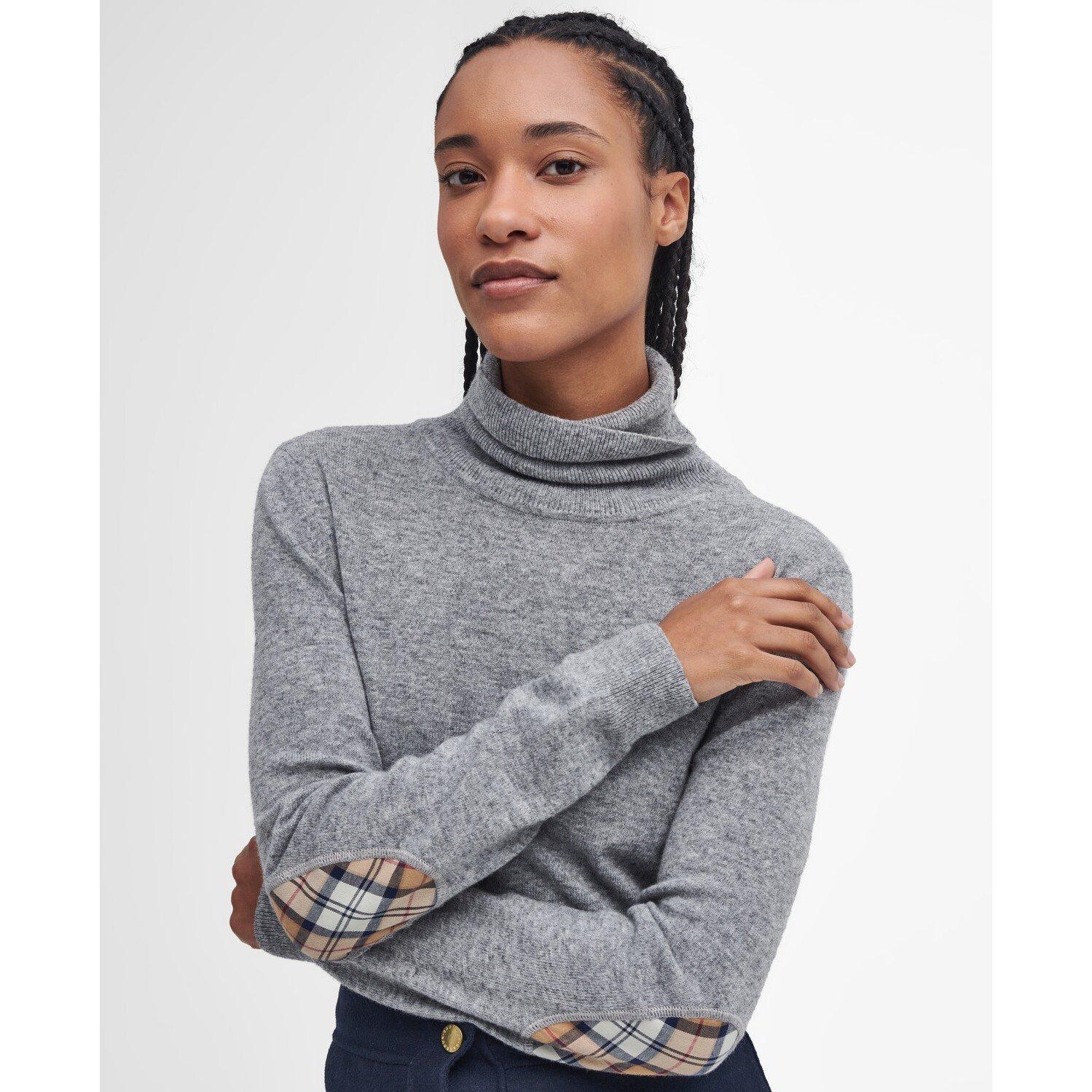 Gr Marl/Tartan - Barbour - Pendle Roll-Neck Jumper - 5