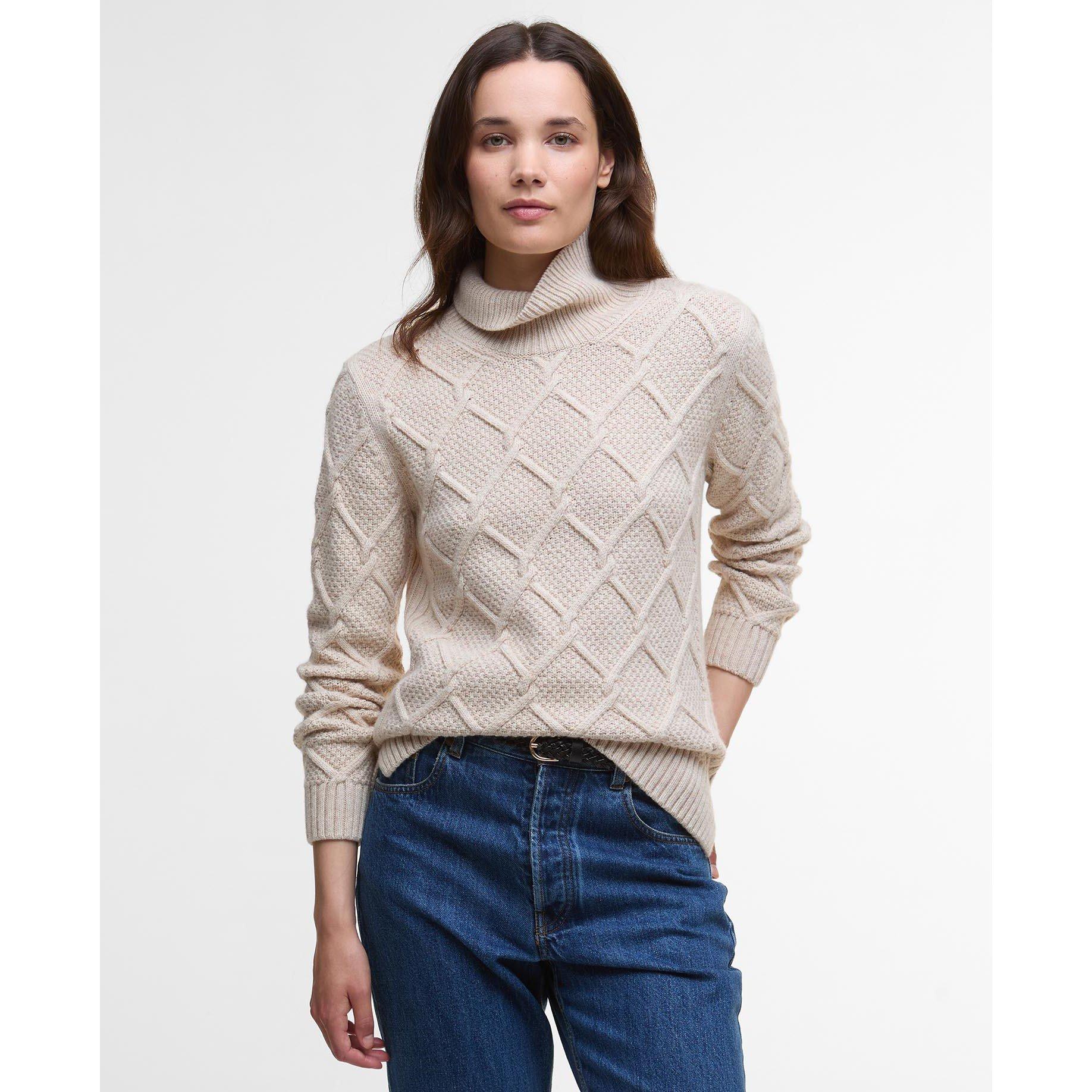 Oatmeal - Barbour - Burne Roll Neck Jumper - 2