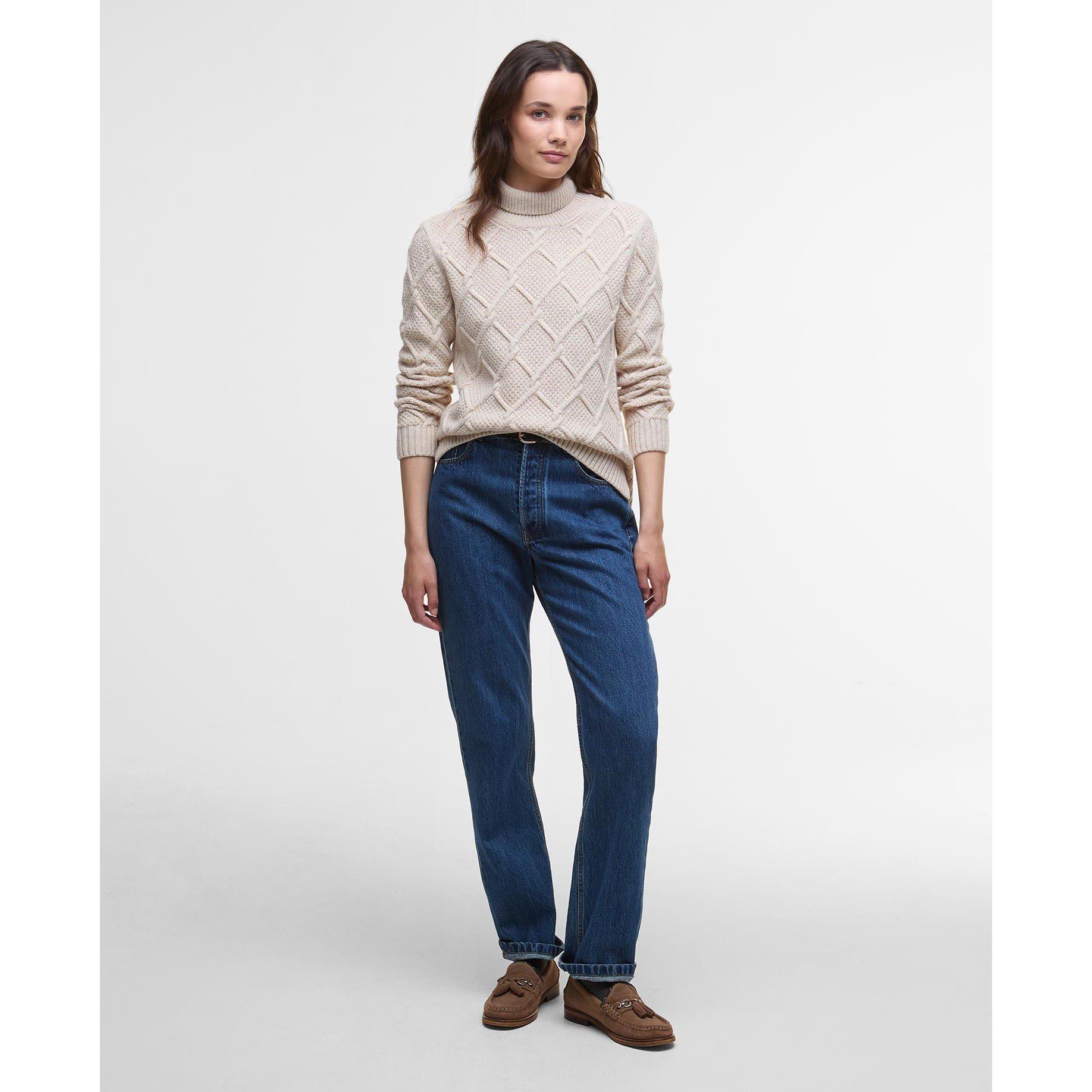 Oatmeal - Barbour - Burne Roll Neck Jumper - 6